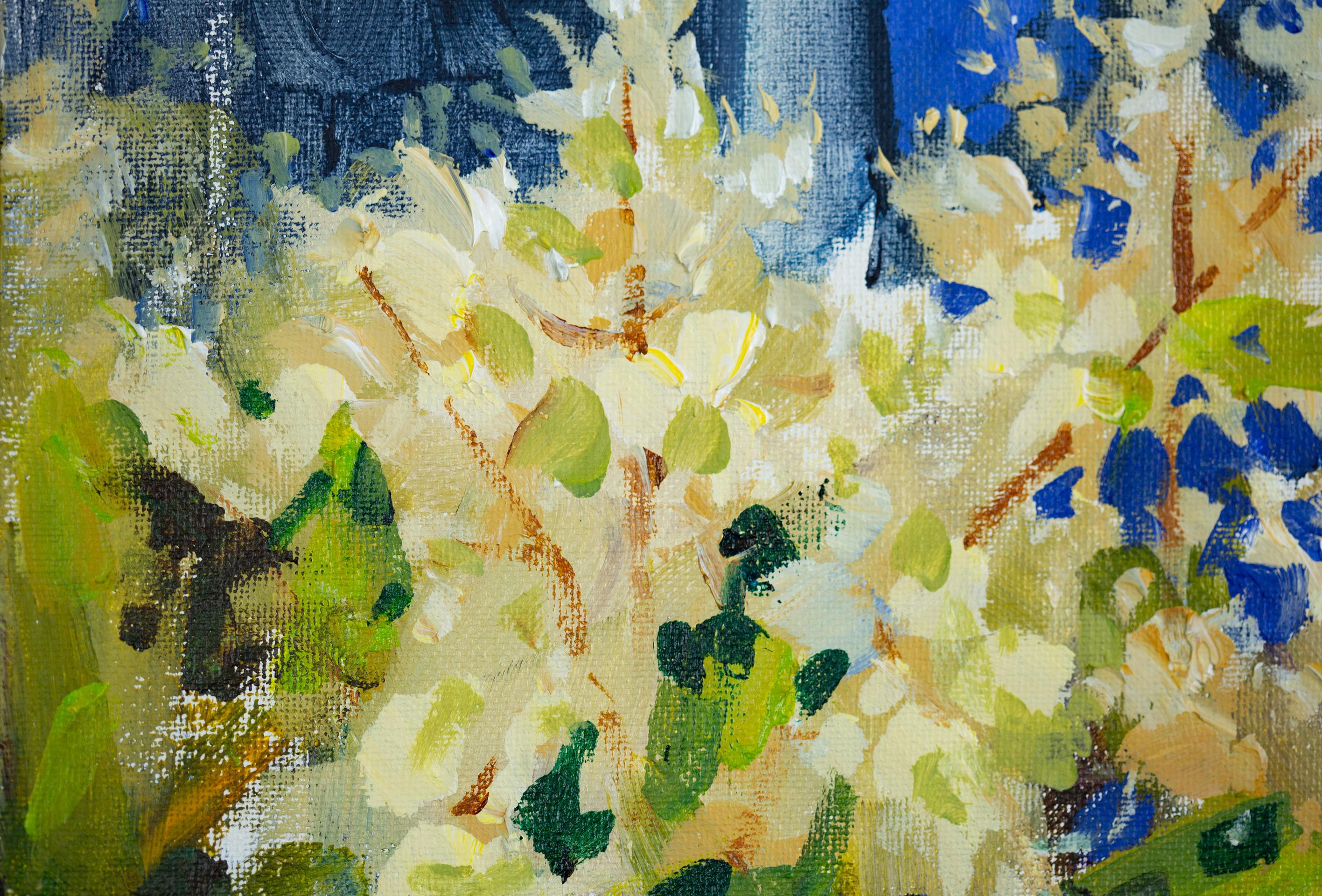 White Flowers Under The Window (California). Horizontal, floral, landscape. en vente 5