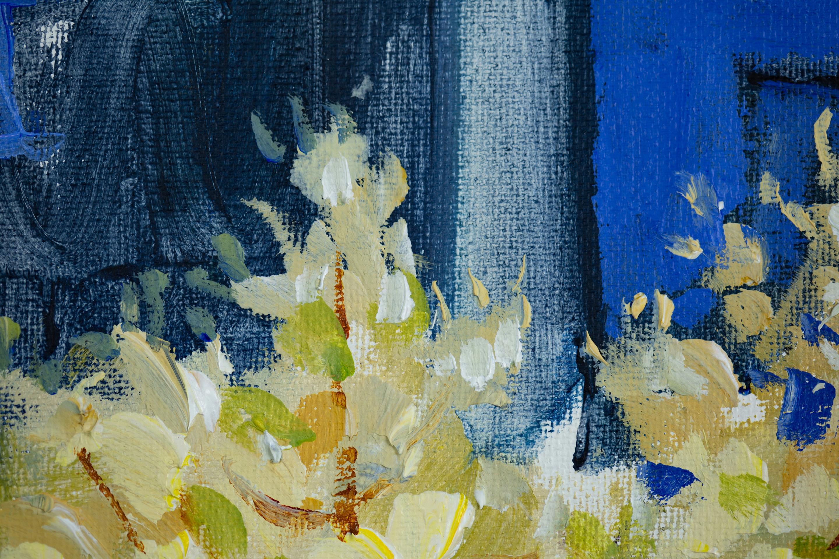 White Flowers Under The Window (California). Horizontal, floral, landscape. en vente 7