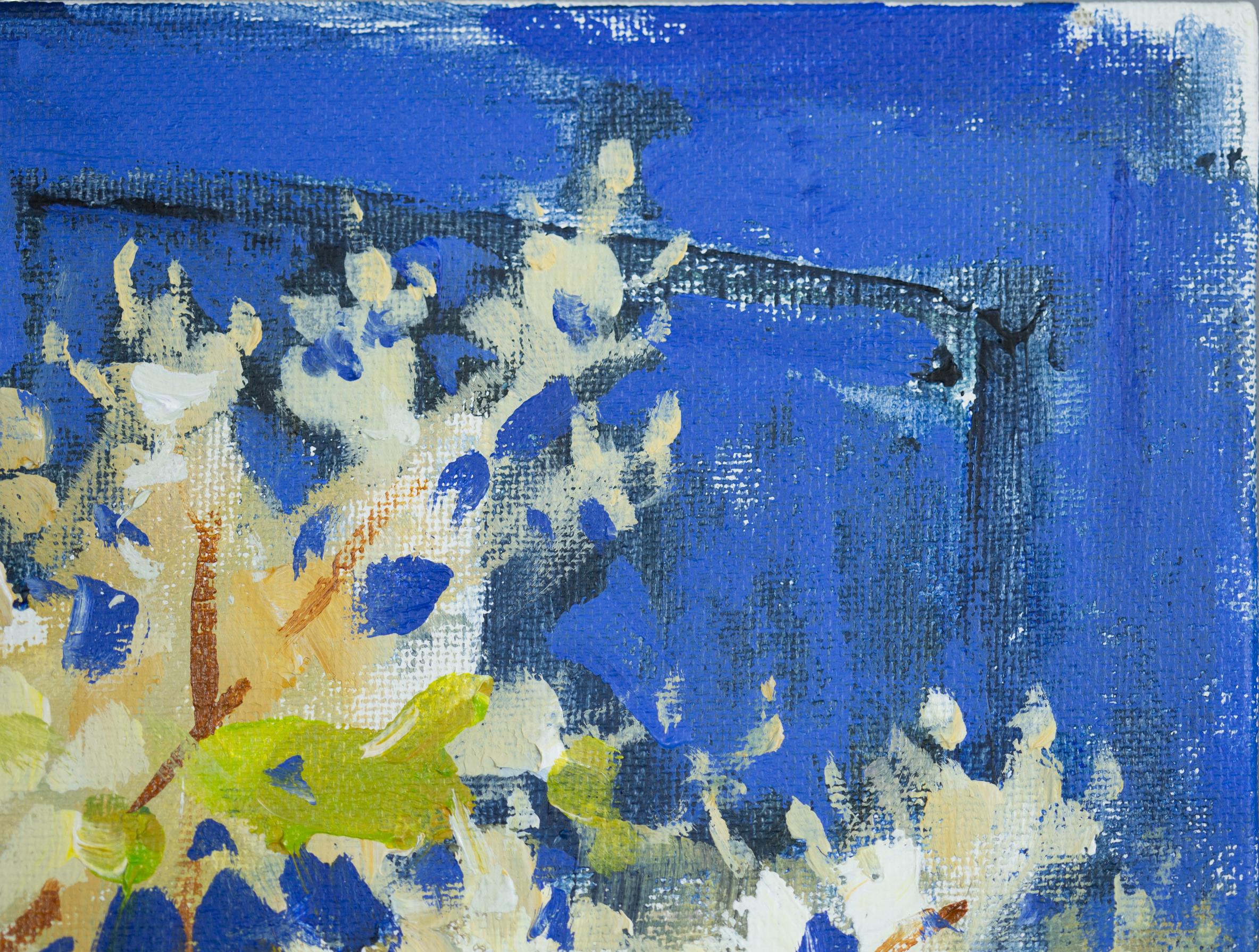 White Flowers Under The Window (California). Horizontal, floral, landscape. en vente 1