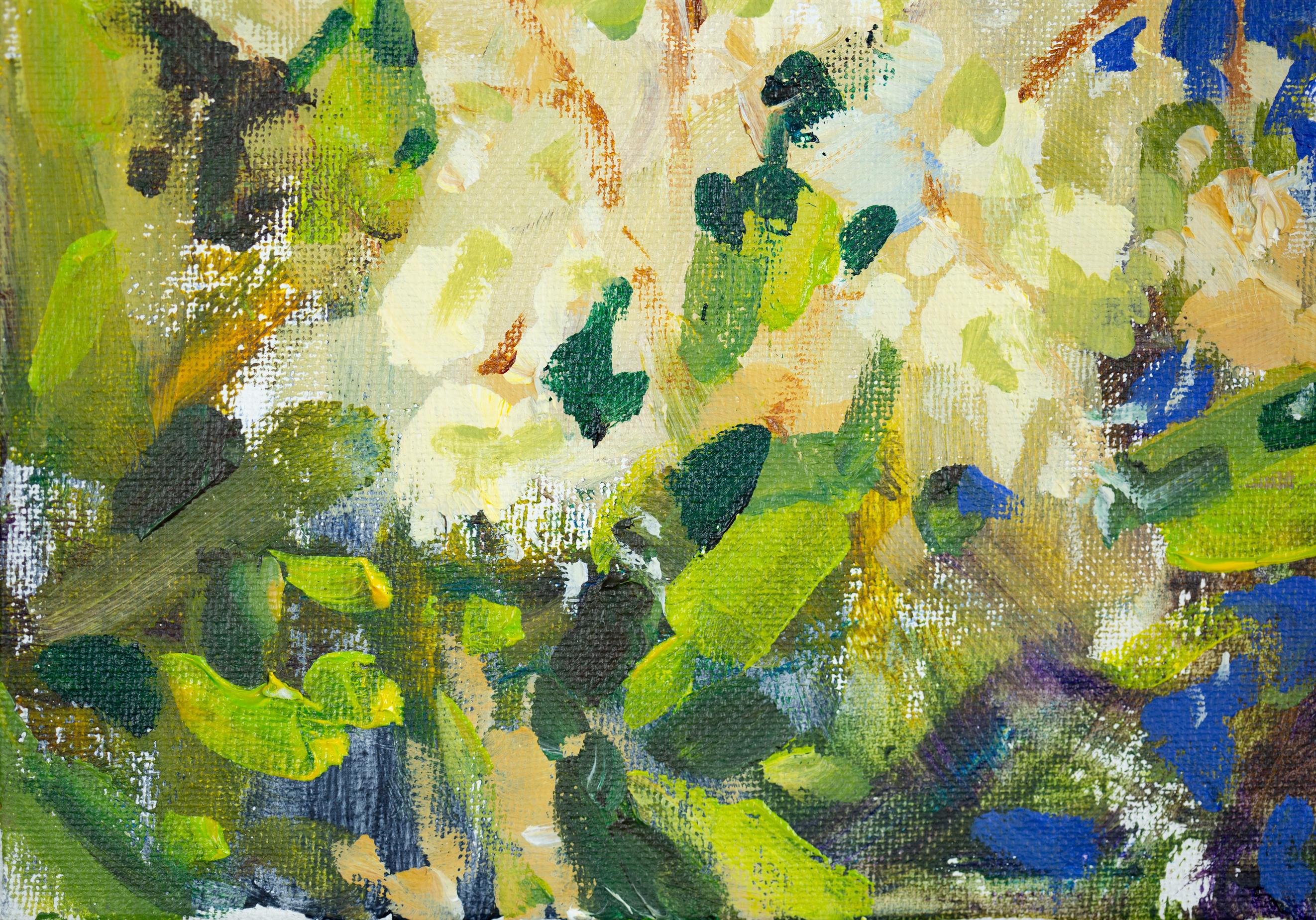 White Flowers Under The Window (California). Horizontal, floral, landscape. en vente 3