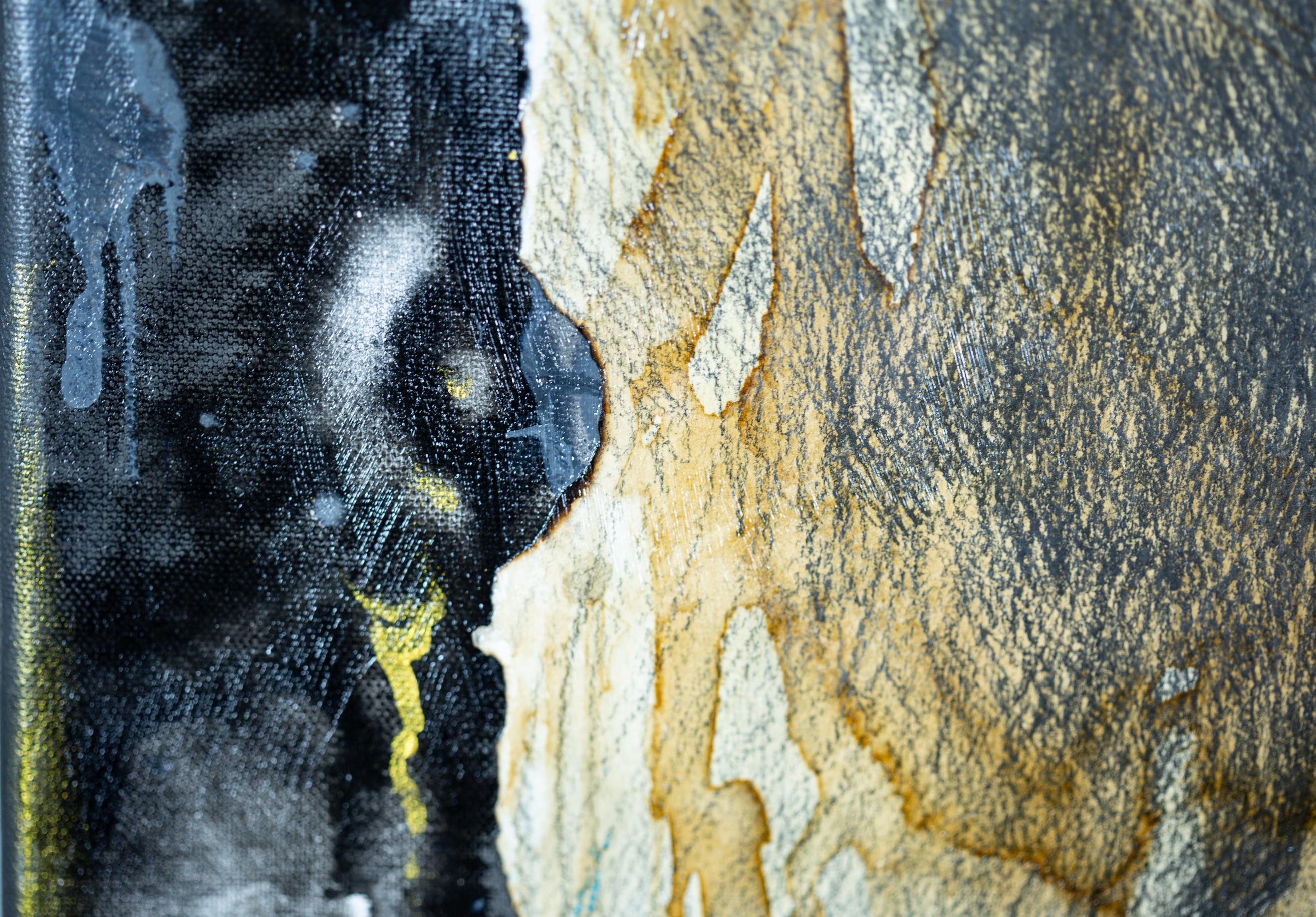 Weißes Pferd. Pferdemalerei, Acryl, vertikal, Pferd, Tier im Angebot 8