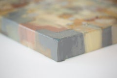 Noches blancas. Expresionista abstracto, grau, Oro, moderno, acrílico, vertical