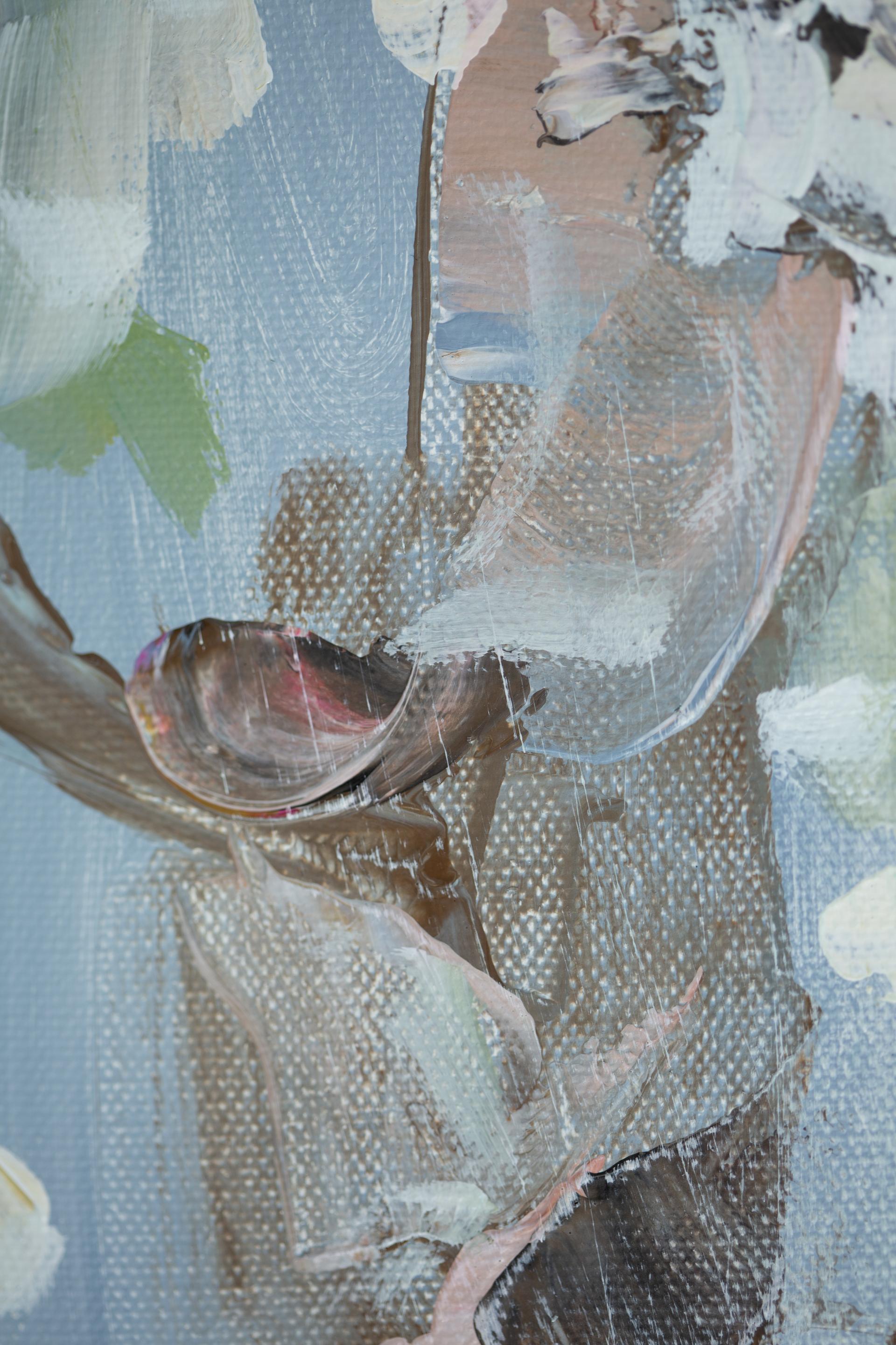 Whiting Wisteria. Post-impressionismo, pittura acrilica, verticale, Nature, floreale in vendita 5