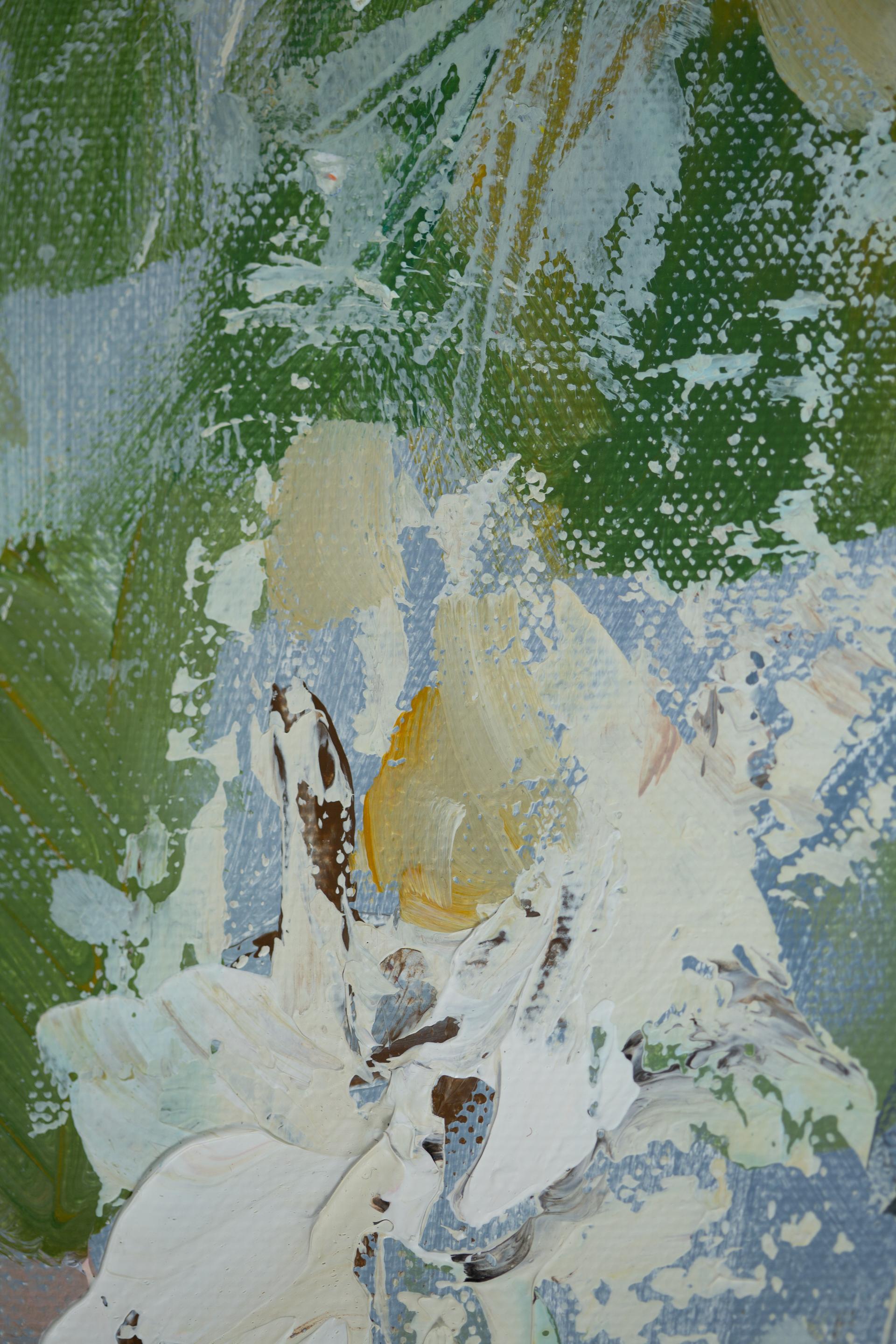 Whiting Wisteria. Post-impressionismo, pittura acrilica, verticale, Nature, floreale in vendita 6
