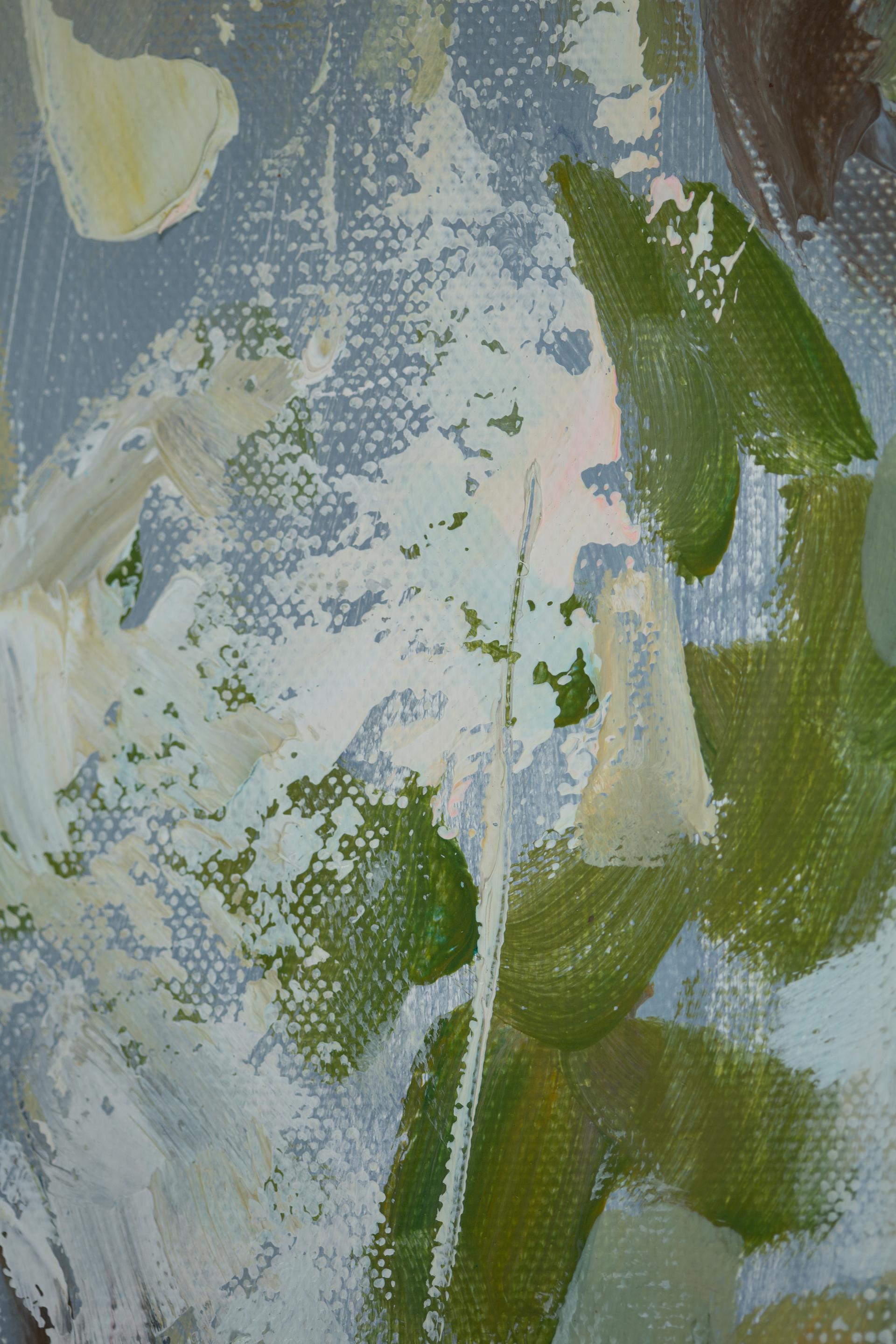 Whiting Wisteria. Post-impressionismo, pittura acrilica, verticale, Nature, floreale in vendita 7