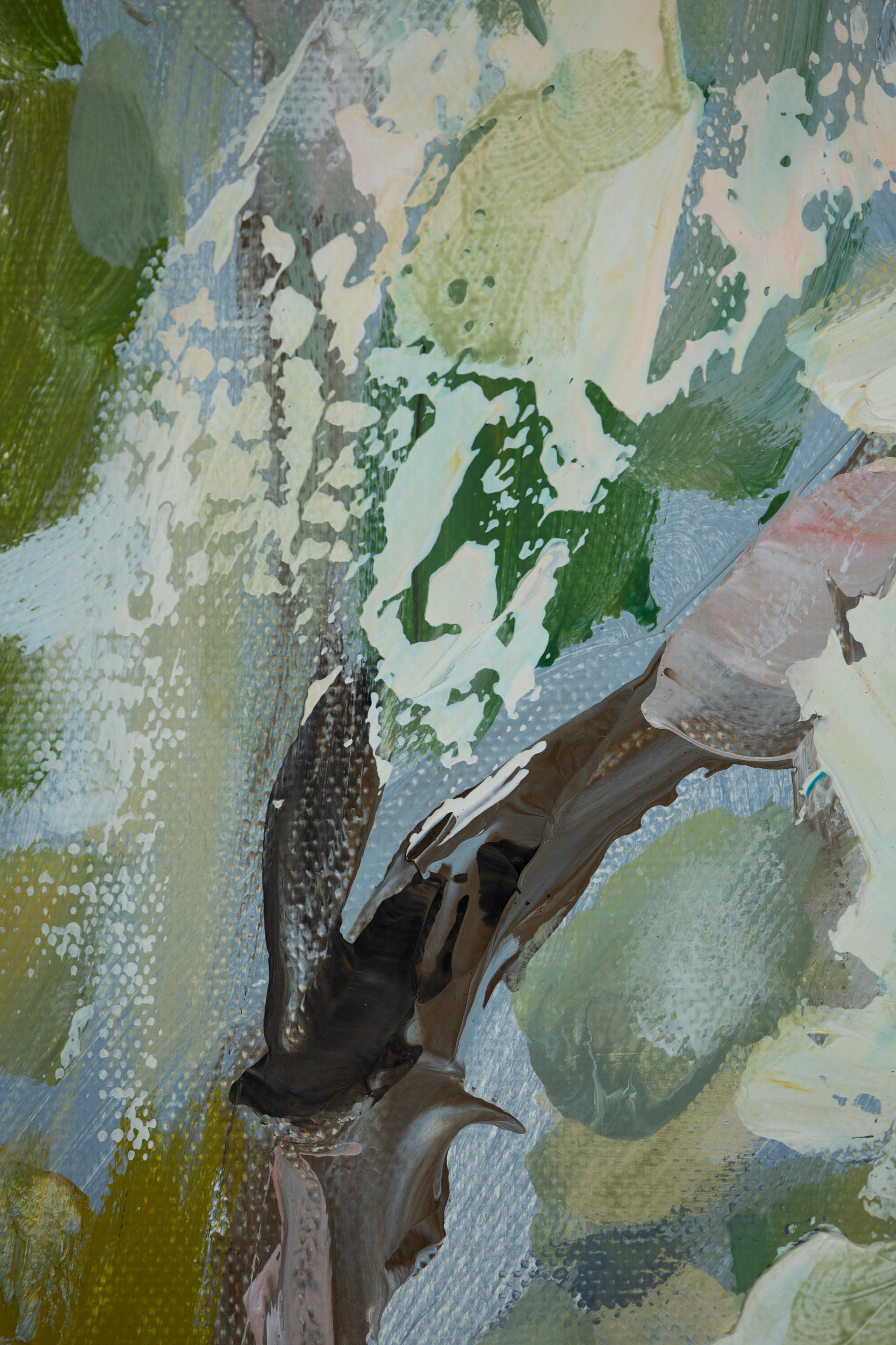 Whiting Wisteria. Post-impressionismo, pittura acrilica, verticale, Nature, floreale in vendita 11