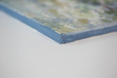 White Wisteria. Post-impressionism, acrylic painting, vertical, nature, floral