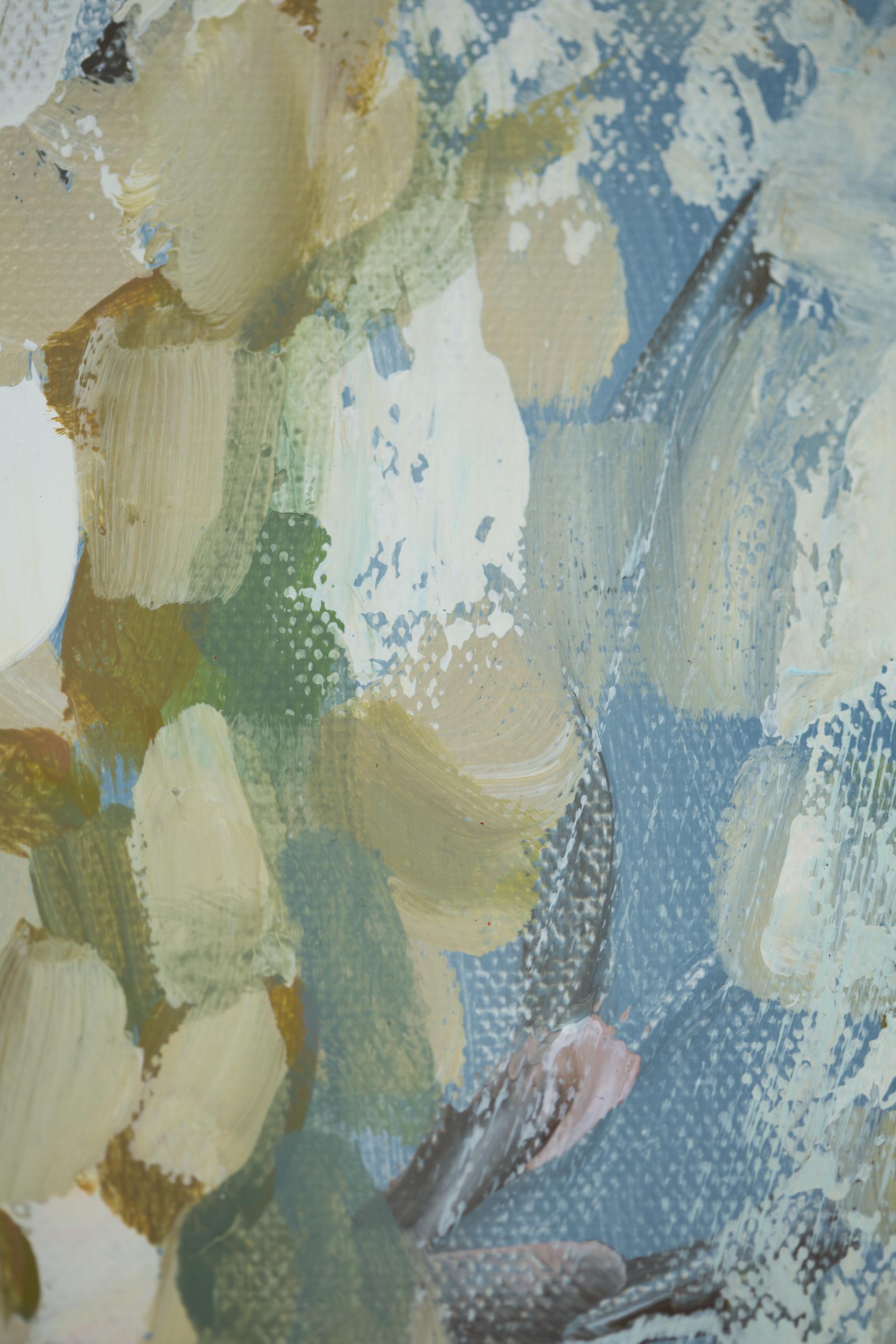 Whiting Wisteria. Post-impressionismo, pittura acrilica, verticale, Nature, floreale in vendita 1