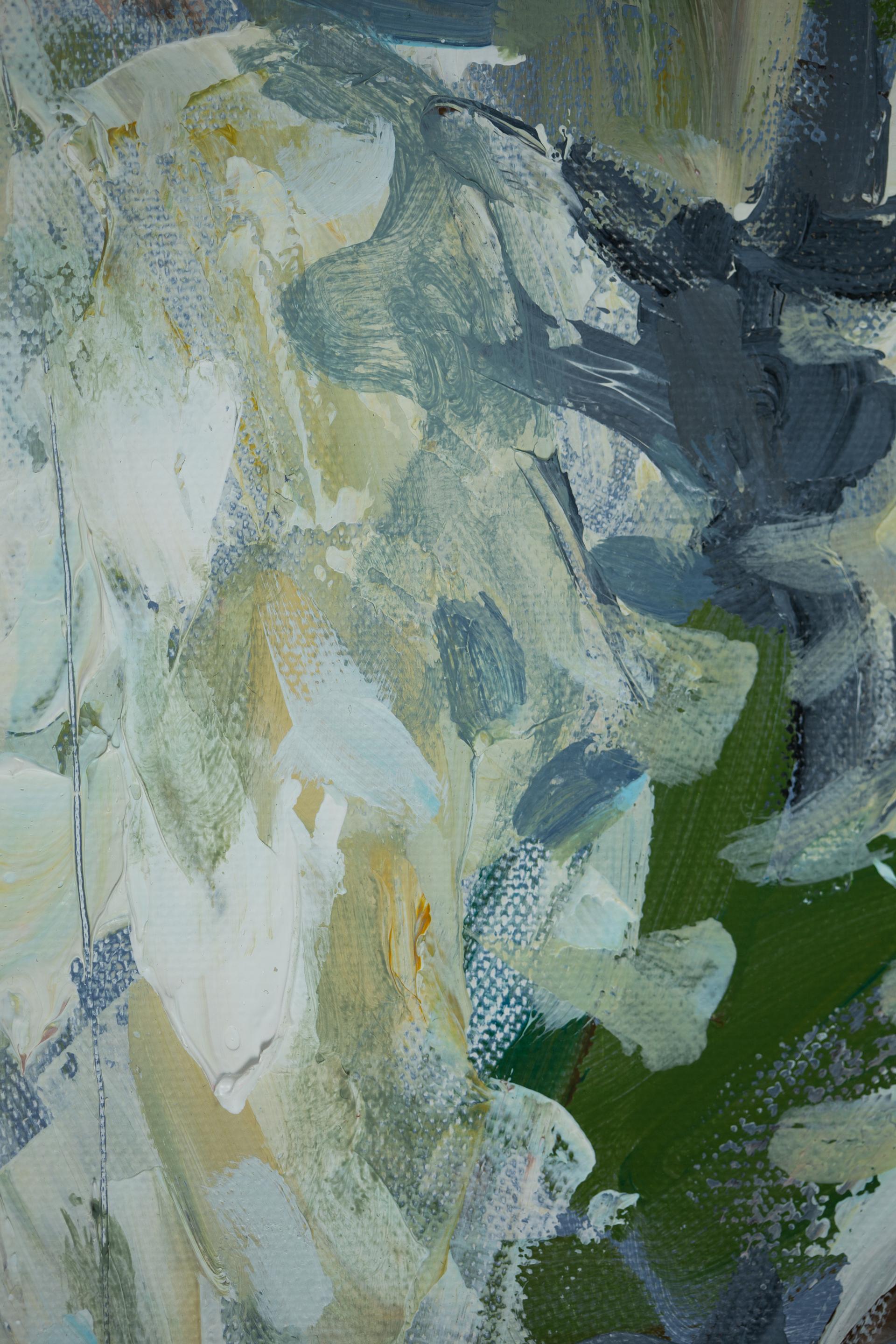 Whiting Wisteria. Post-impressionismo, pittura acrilica, verticale, Nature, floreale in vendita 3
