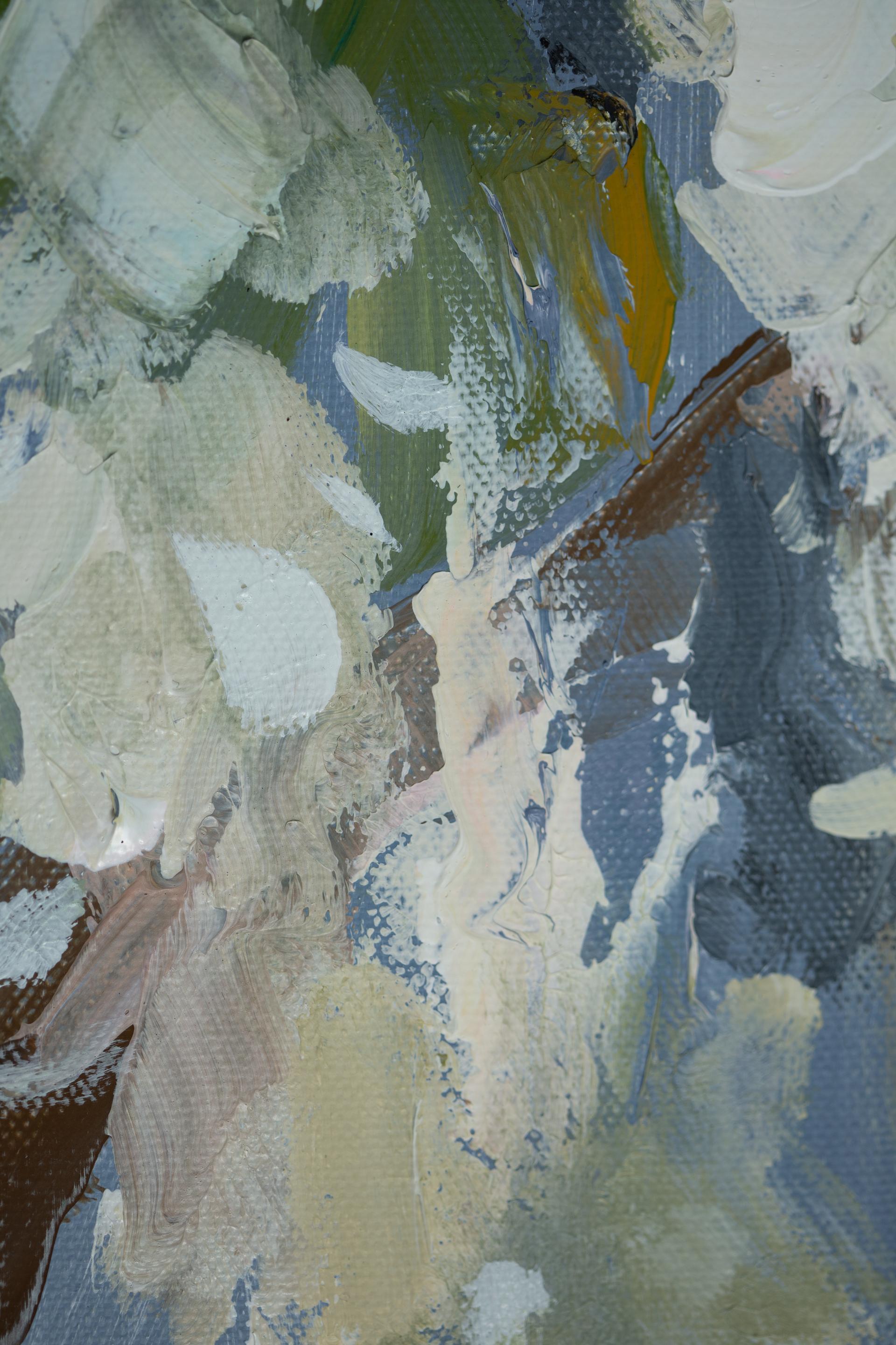 Whiting Wisteria. Post-impressionismo, pittura acrilica, verticale, Nature, floreale in vendita 4