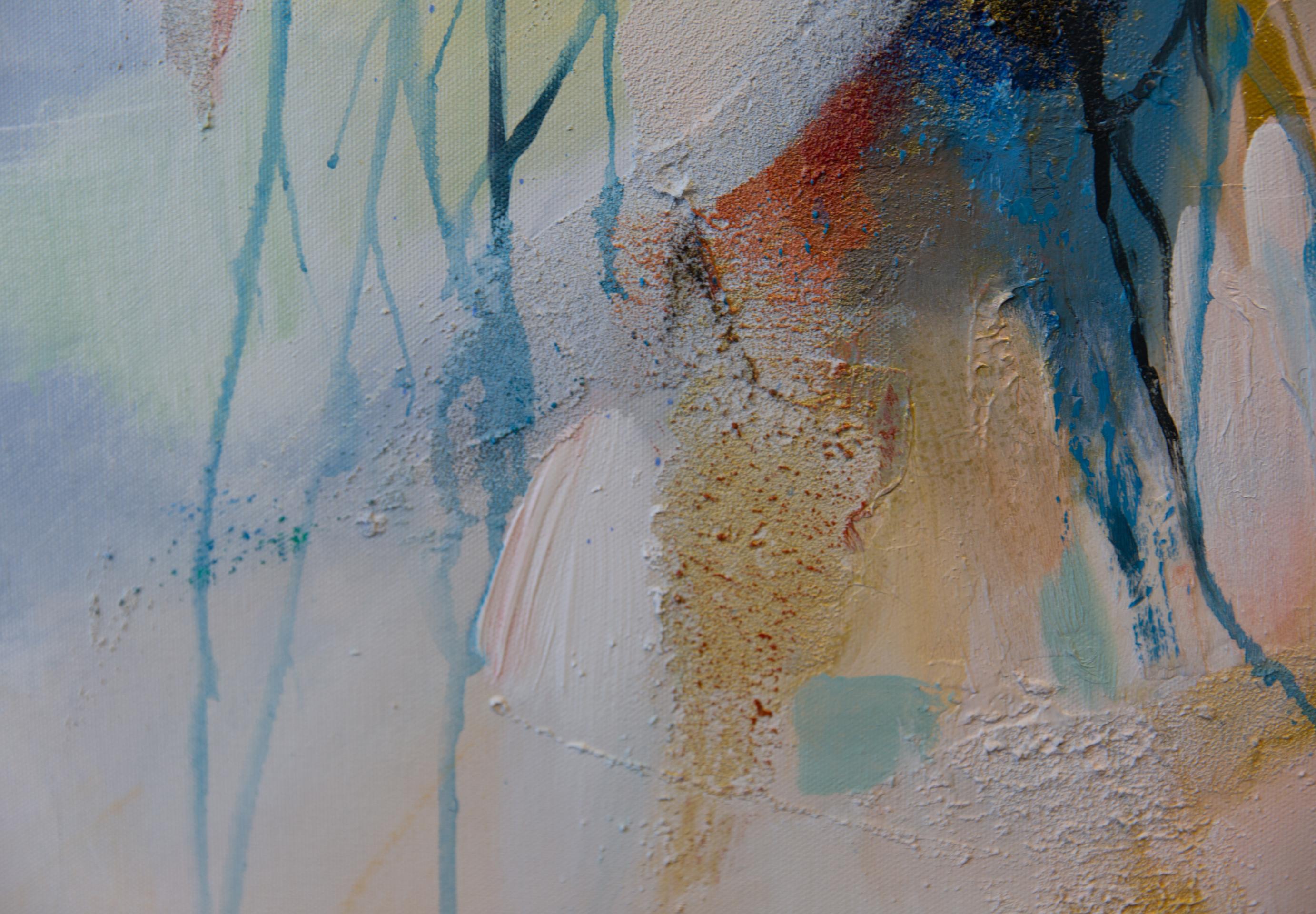 Wing Of A Butterfly. Acrylic painting, large format, vertical abstract 7