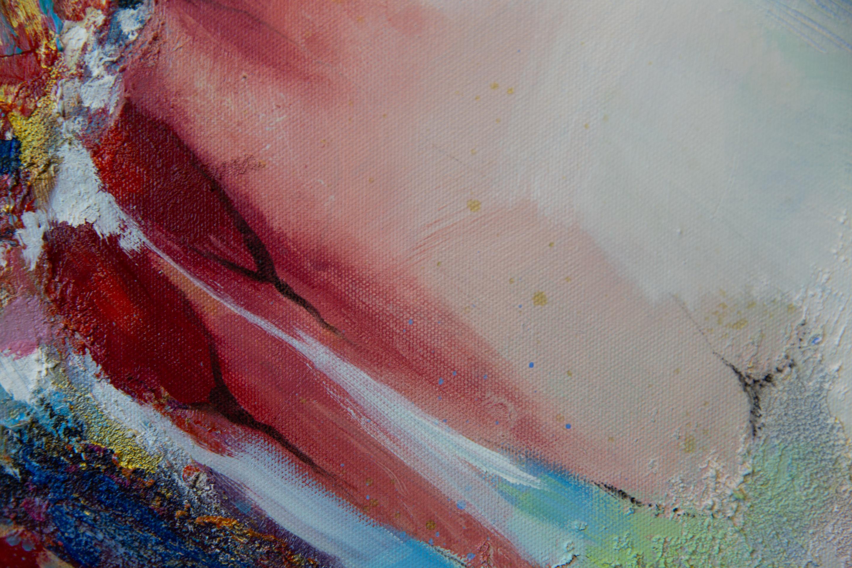 Wing Of A Butterfly. Acrylic painting, large format, vertical abstract 8