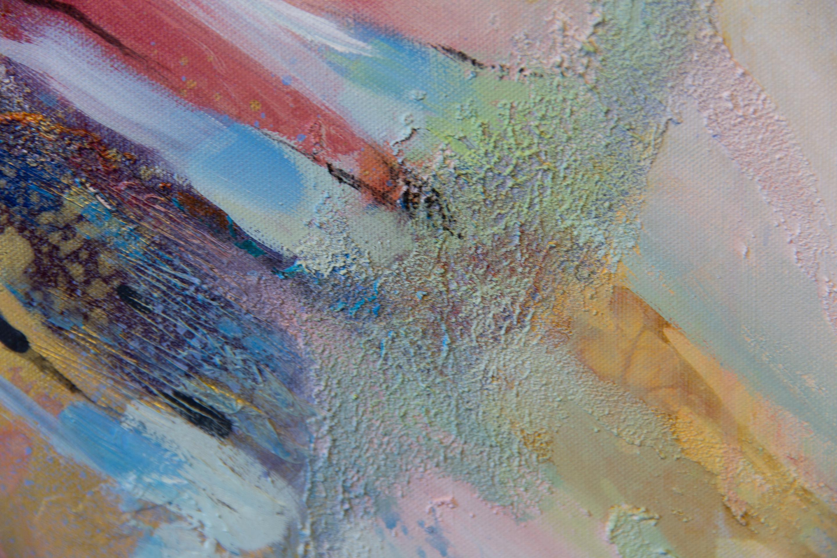 Wing Of A Butterfly. Acrylic painting, large format, vertical abstract 9