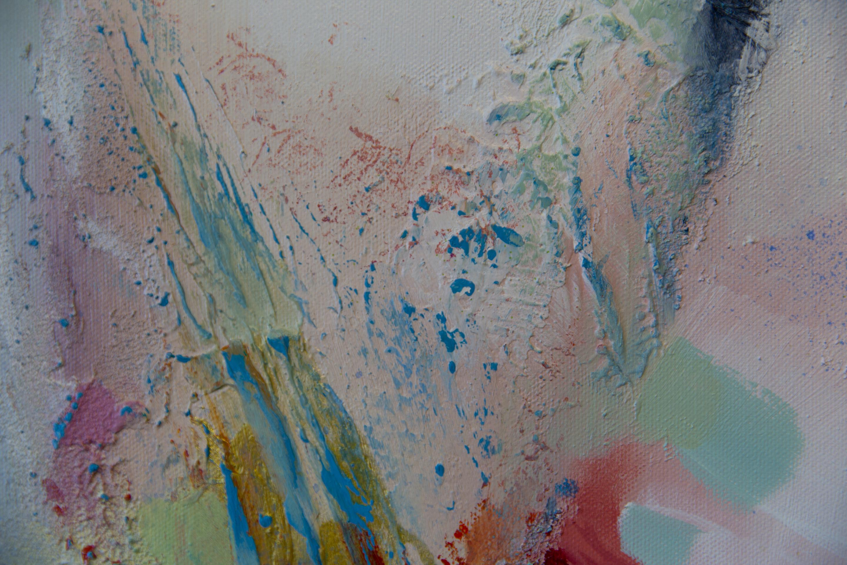 Wing Of A Butterfly. Acrylic painting, large format, vertical abstract 3