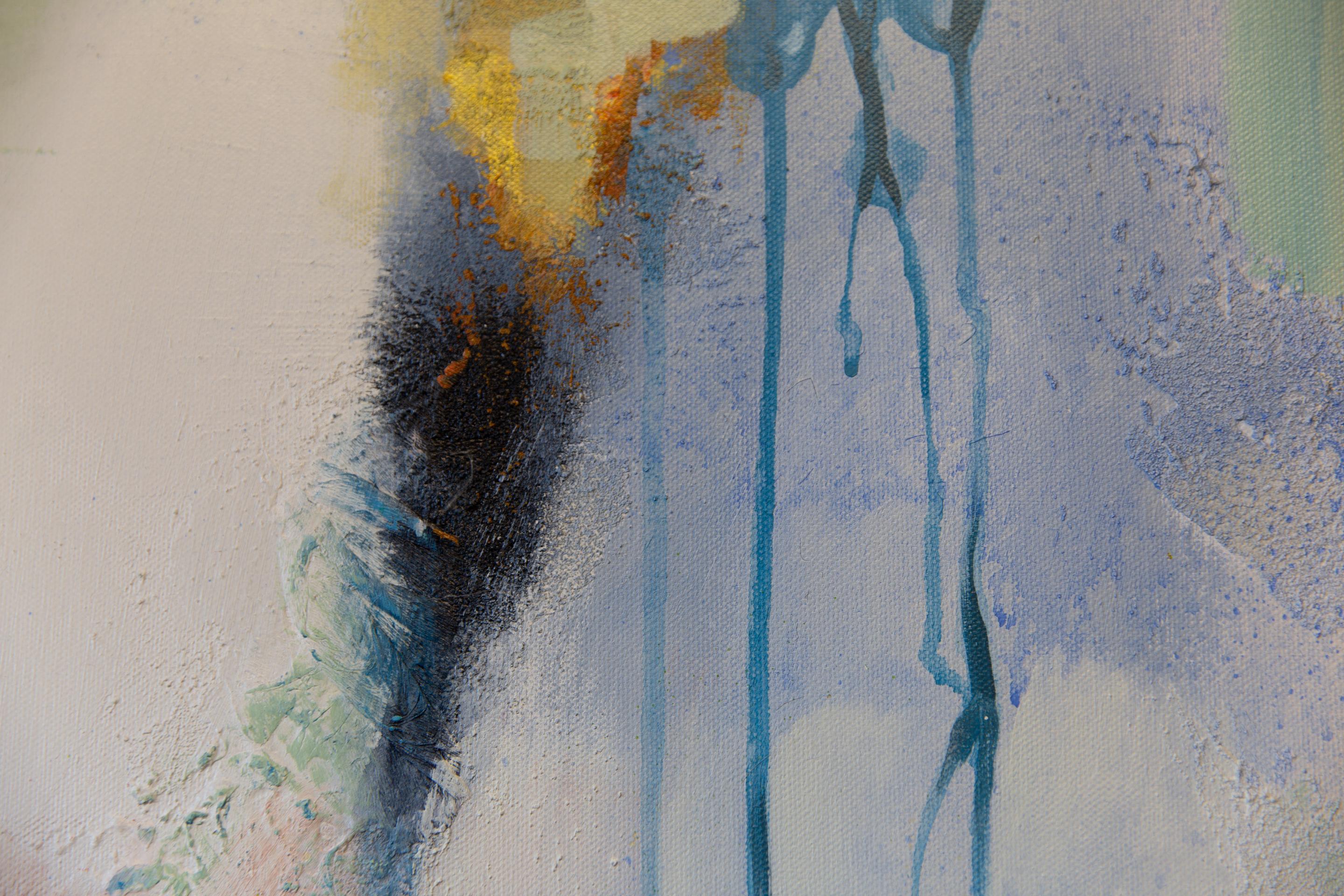Wing Of A Butterfly. Acrylic painting, large format, vertical abstract 4