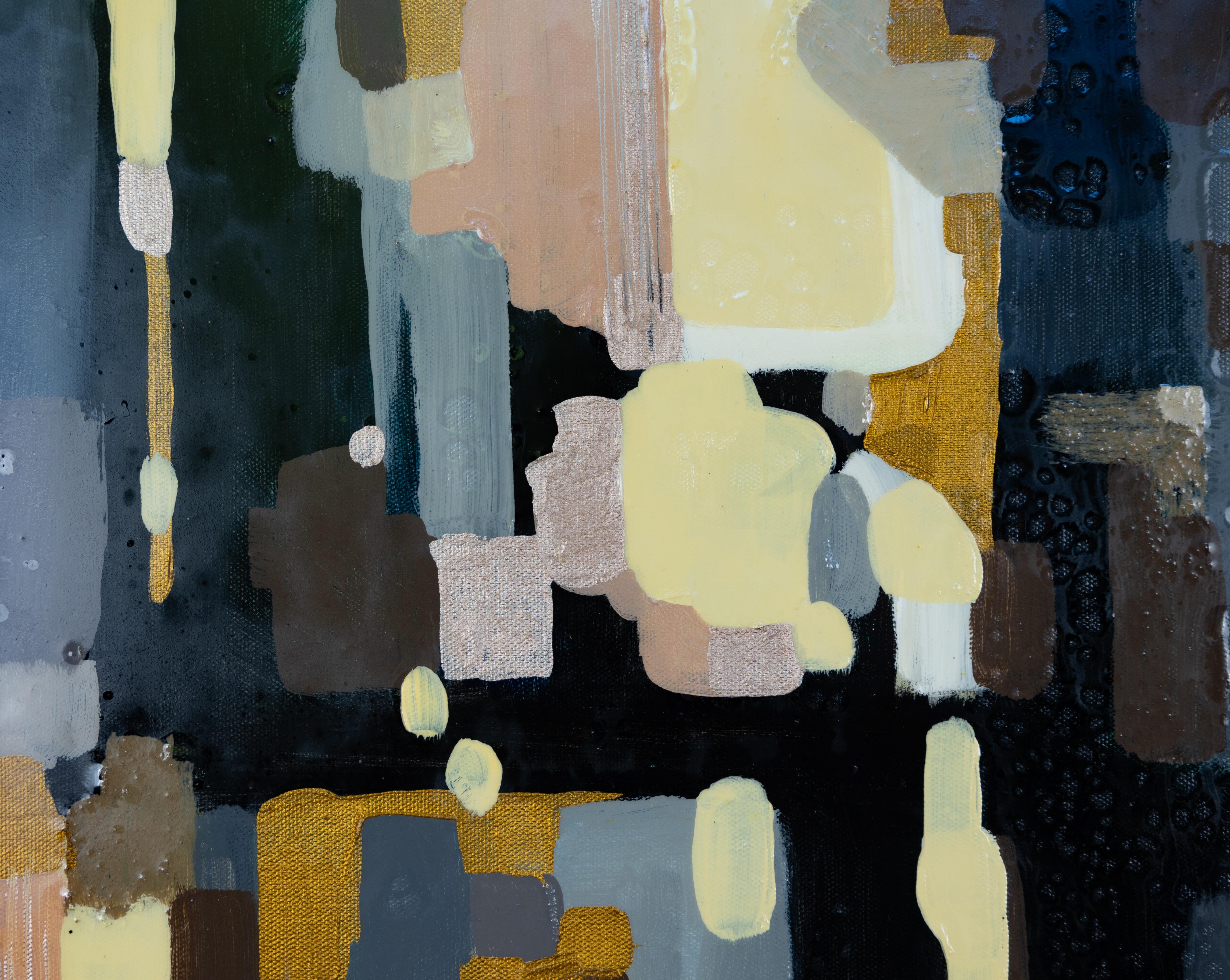 Welt in Reflections. Schwarzes Quadrat, abstrakt für die Inneneinrichtung im Angebot 6