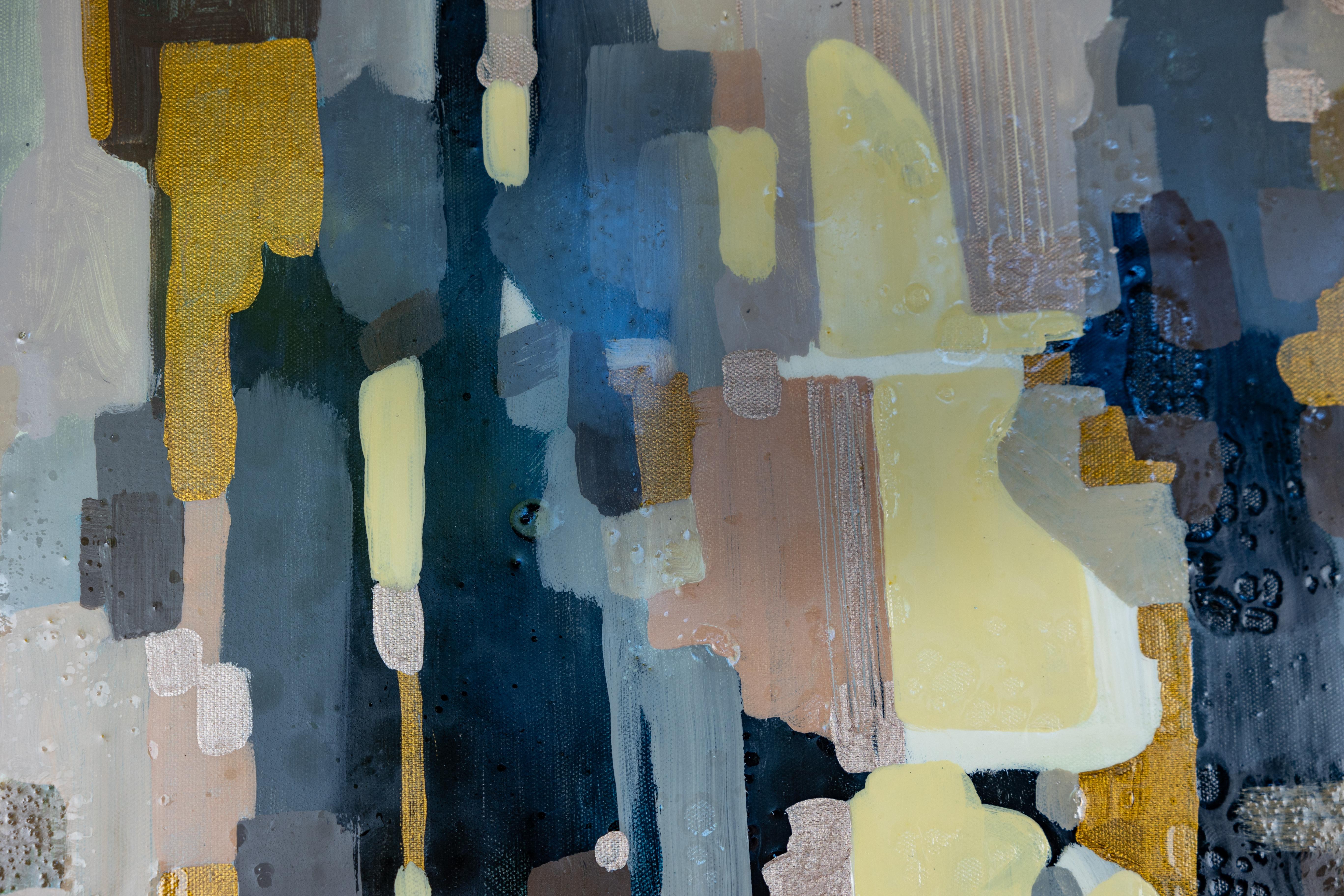 Welt in Reflections. Schwarzes Quadrat, abstrakt für die Inneneinrichtung im Angebot 3