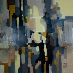 Welt in Reflections. Schwarzes Quadrat, abstrakt für die Inneneinrichtung