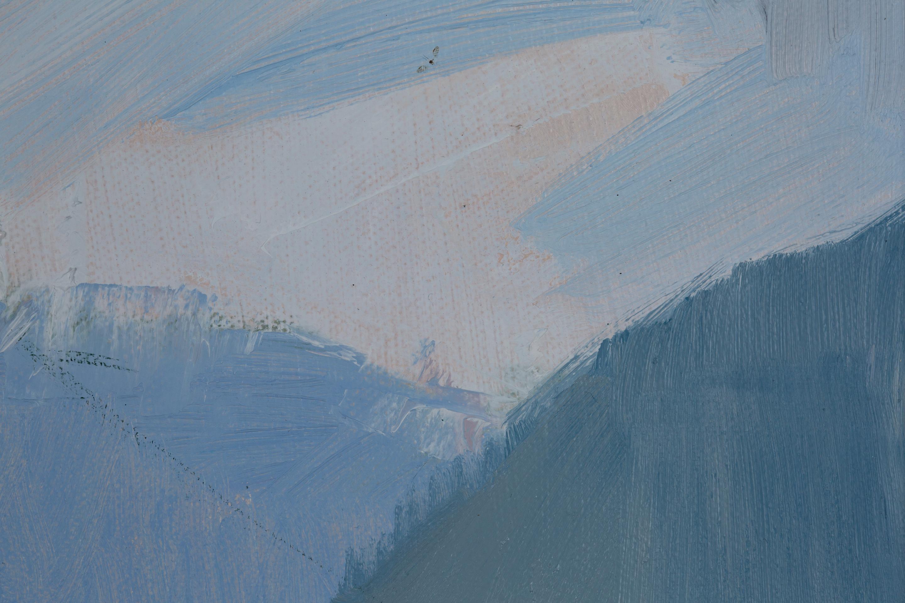 Yachts in Portese. Horizontal, landscape oil, lake, yachts, impressionism For Sale 8
