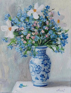Harmonie in voller Blüte. 2025. Acryl auf Leinwand. 35 × 27 cm. Unterzeichnet