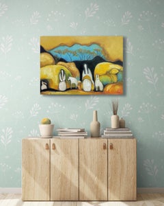 Friends. Family, friendship, strange creations, yellow, beige, whimsy, whimsical