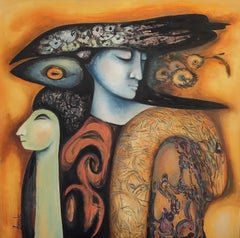 The advisor. Bright, warm, inner world, faces, strong, strange, psychology