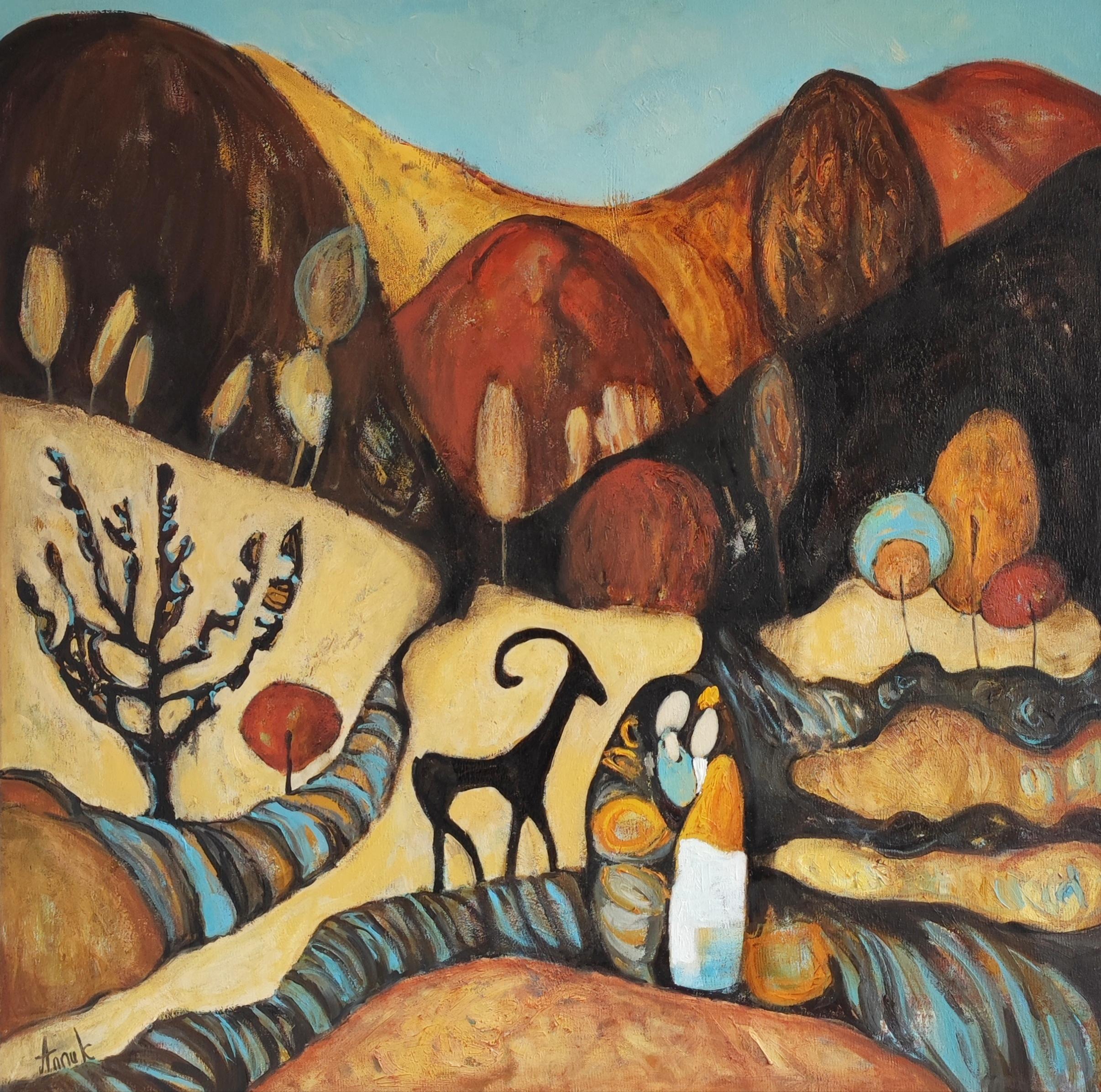 The legend of mountains. Love, family, parents, happiness, togetherness, couple