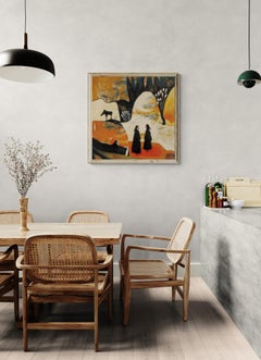 Donne. Paesaggio, paesaggio, moderno, contemporaneo, semiabstract, colori caldi