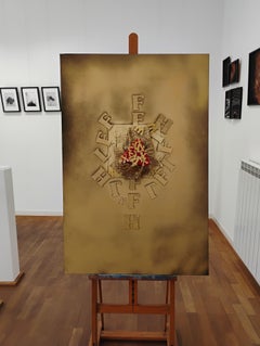 "Mirrored thoughts" - 2025 mixed media on canvas