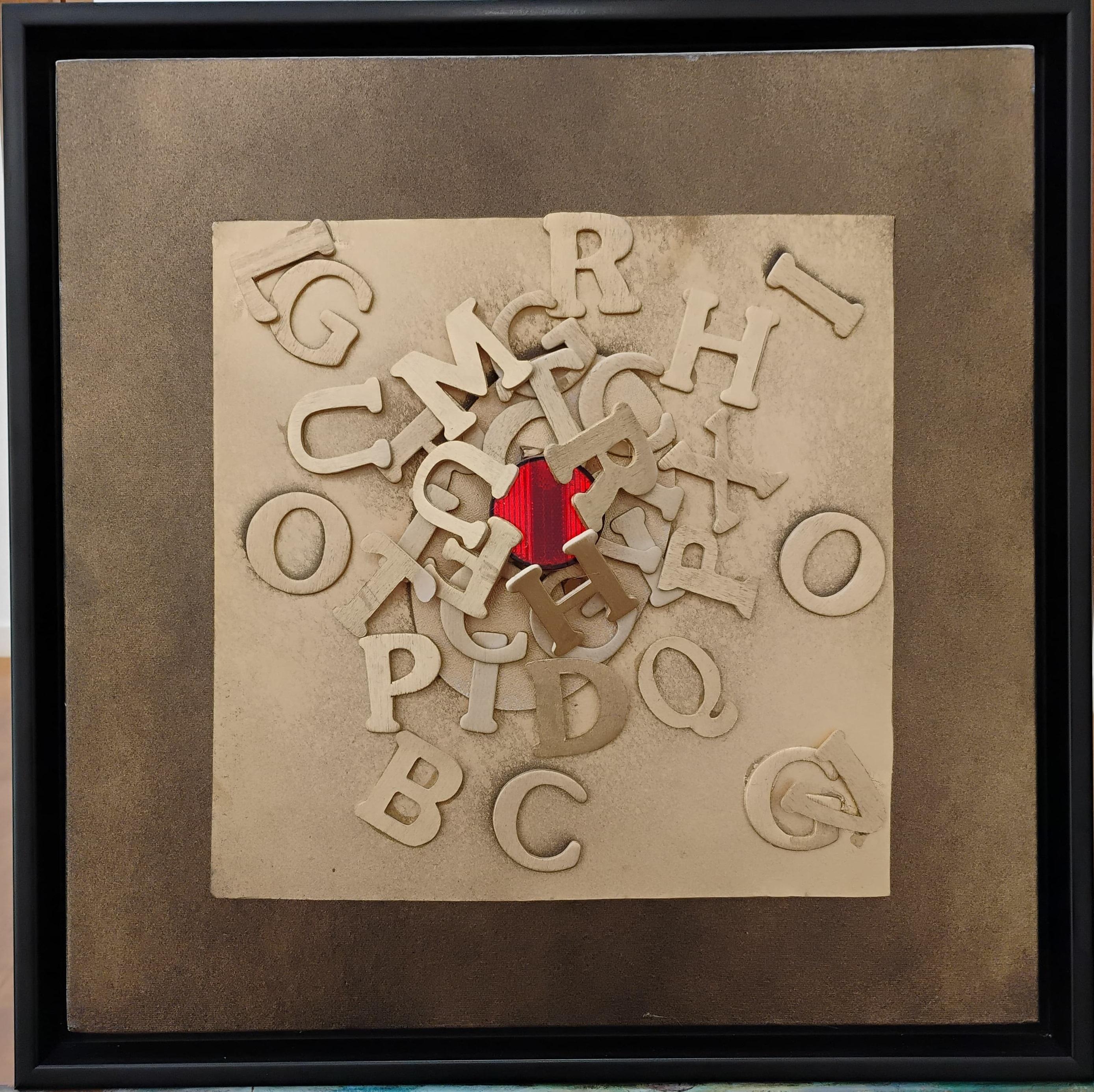 Anna Spagna - "Toxic light" - contemporary mixed media on board