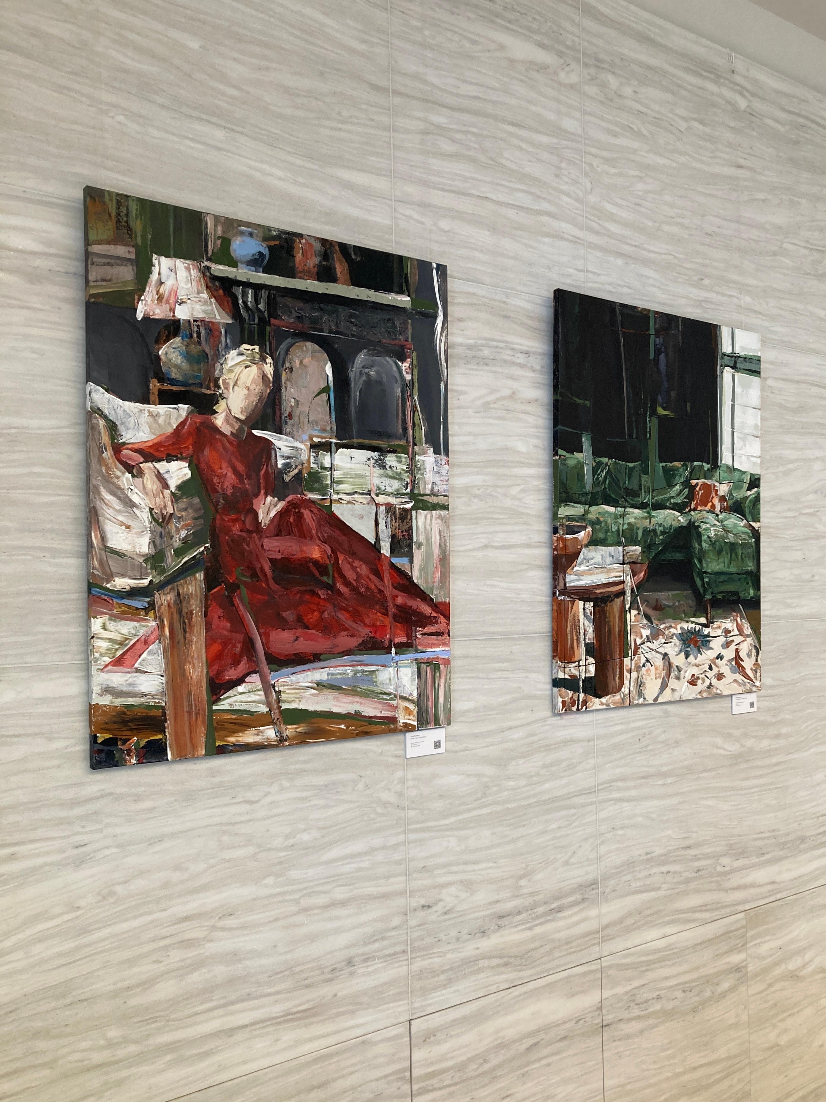 Glut und Schnee – Painting von Anna Sudbina