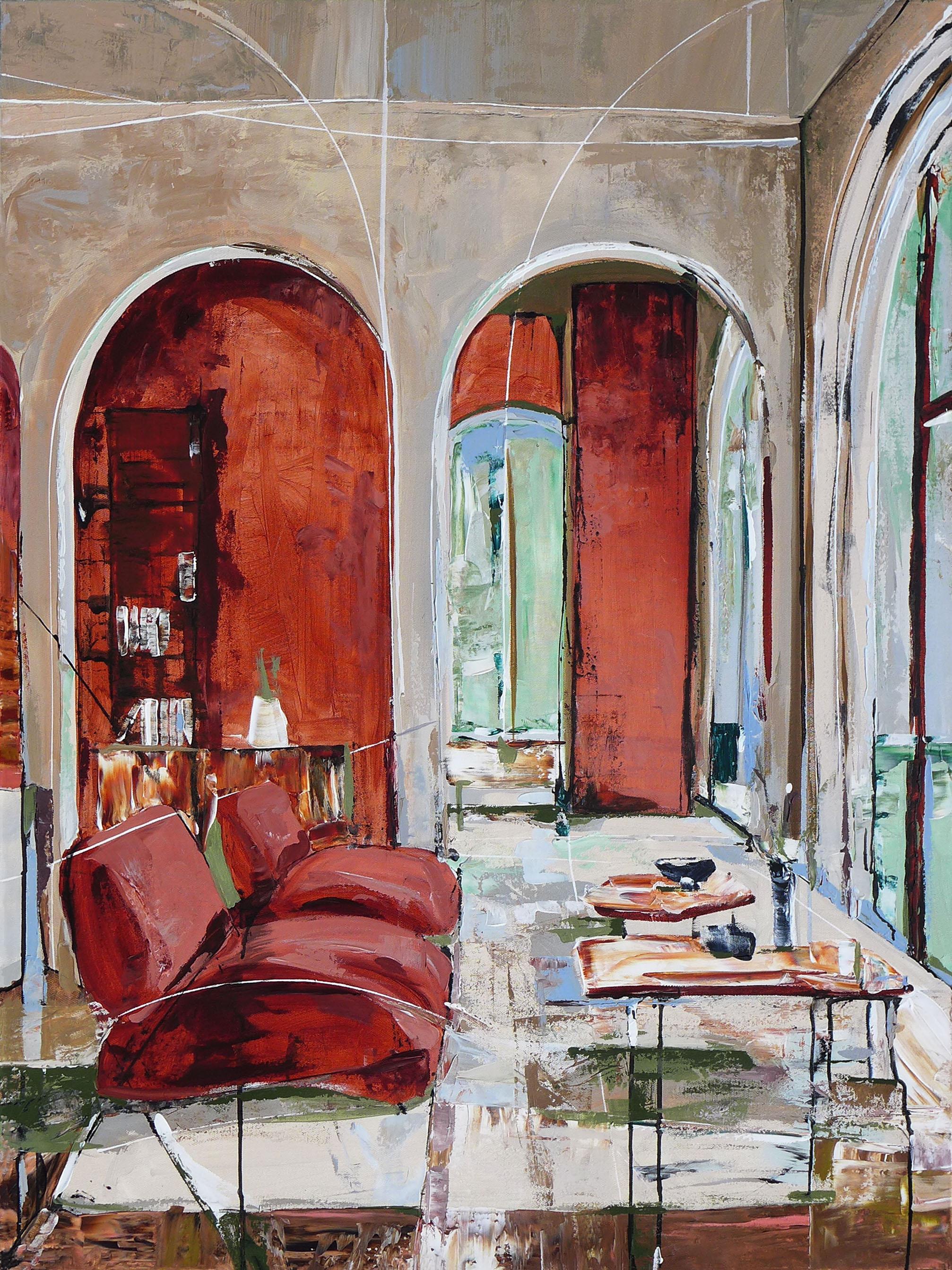 Anna Sudbina Landscape Painting - LOST IN TERRACOTTA
