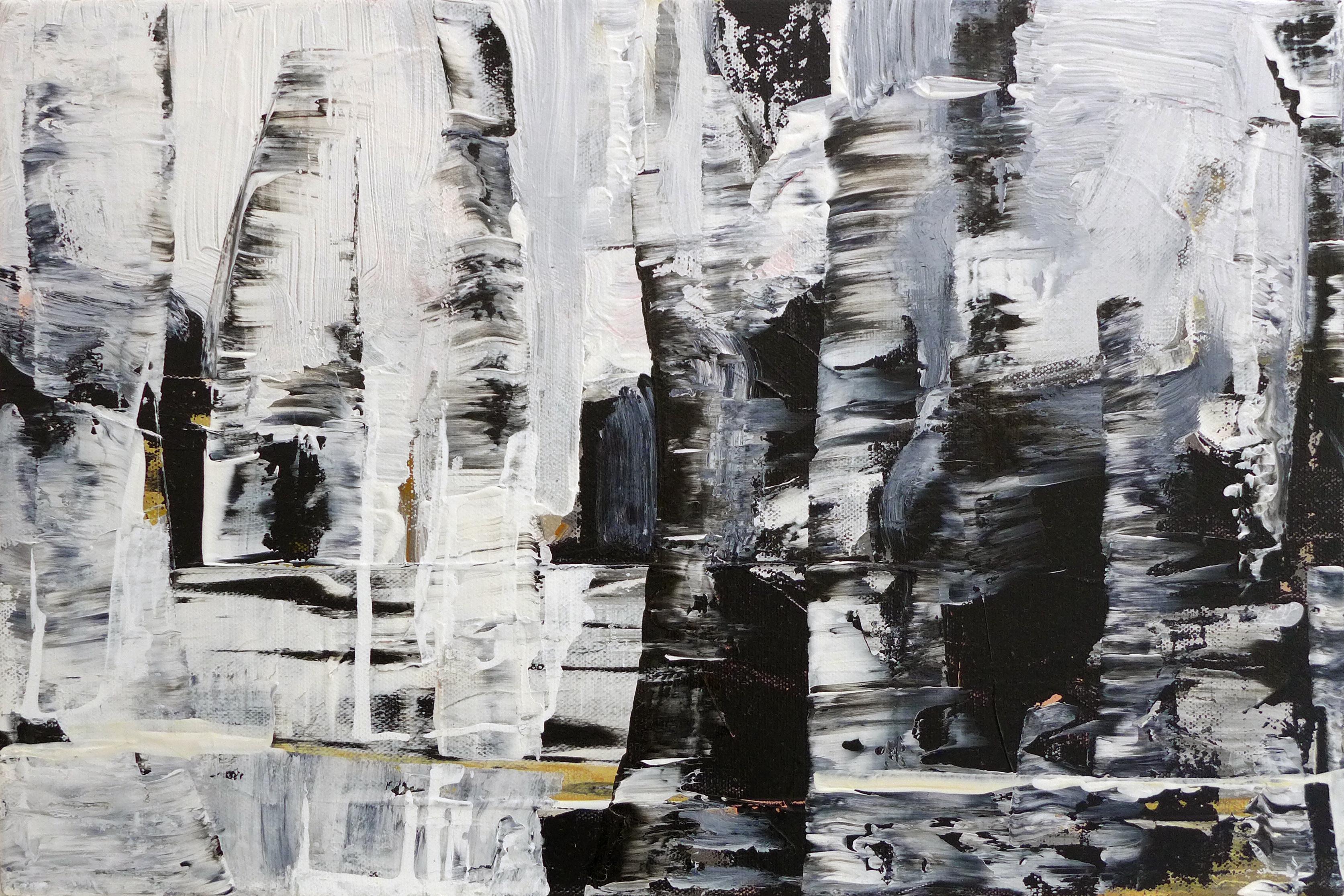 Anna Sudbina Abstract Painting - Where Mountains Meet