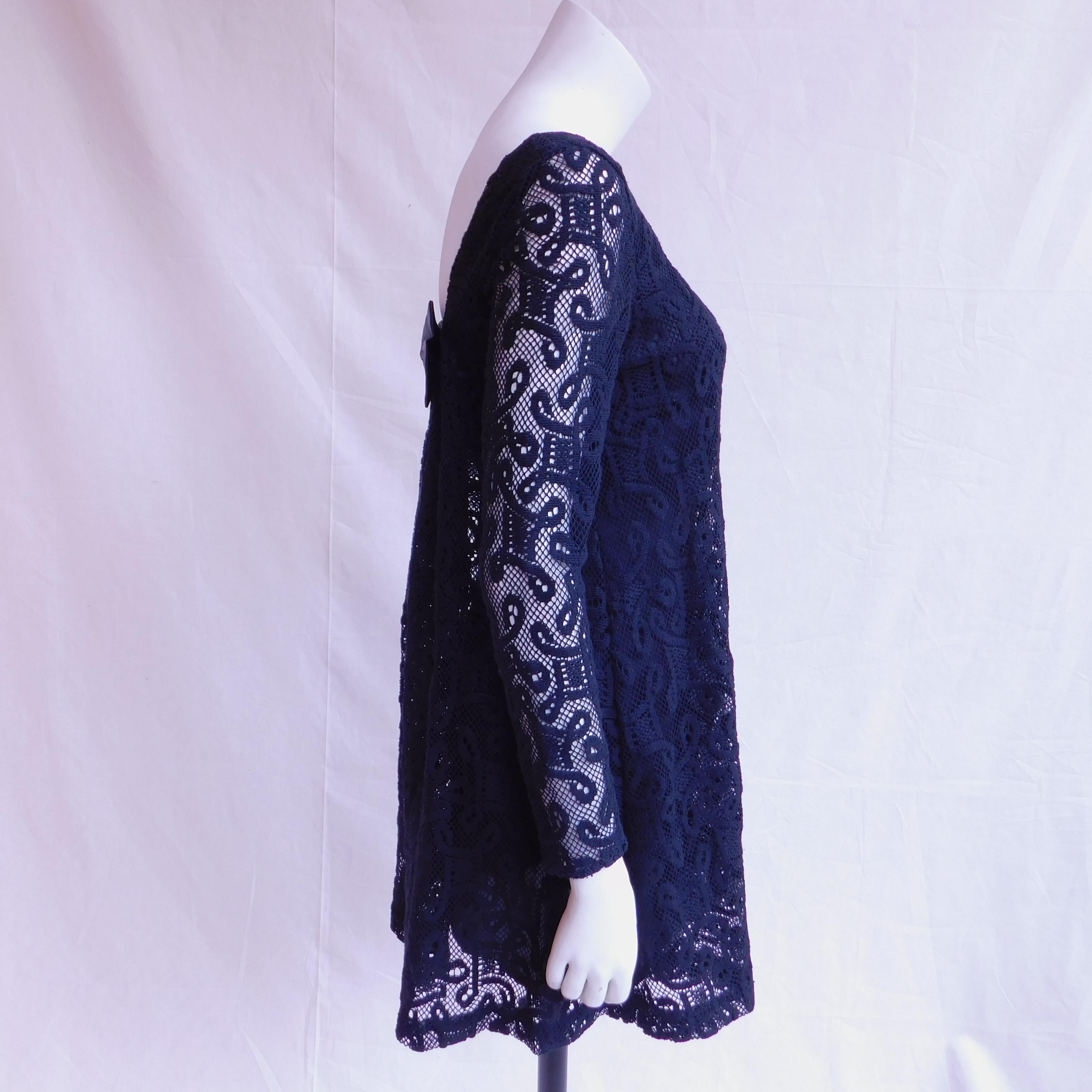 Anna Sui Black Lace Dress For Sale 6