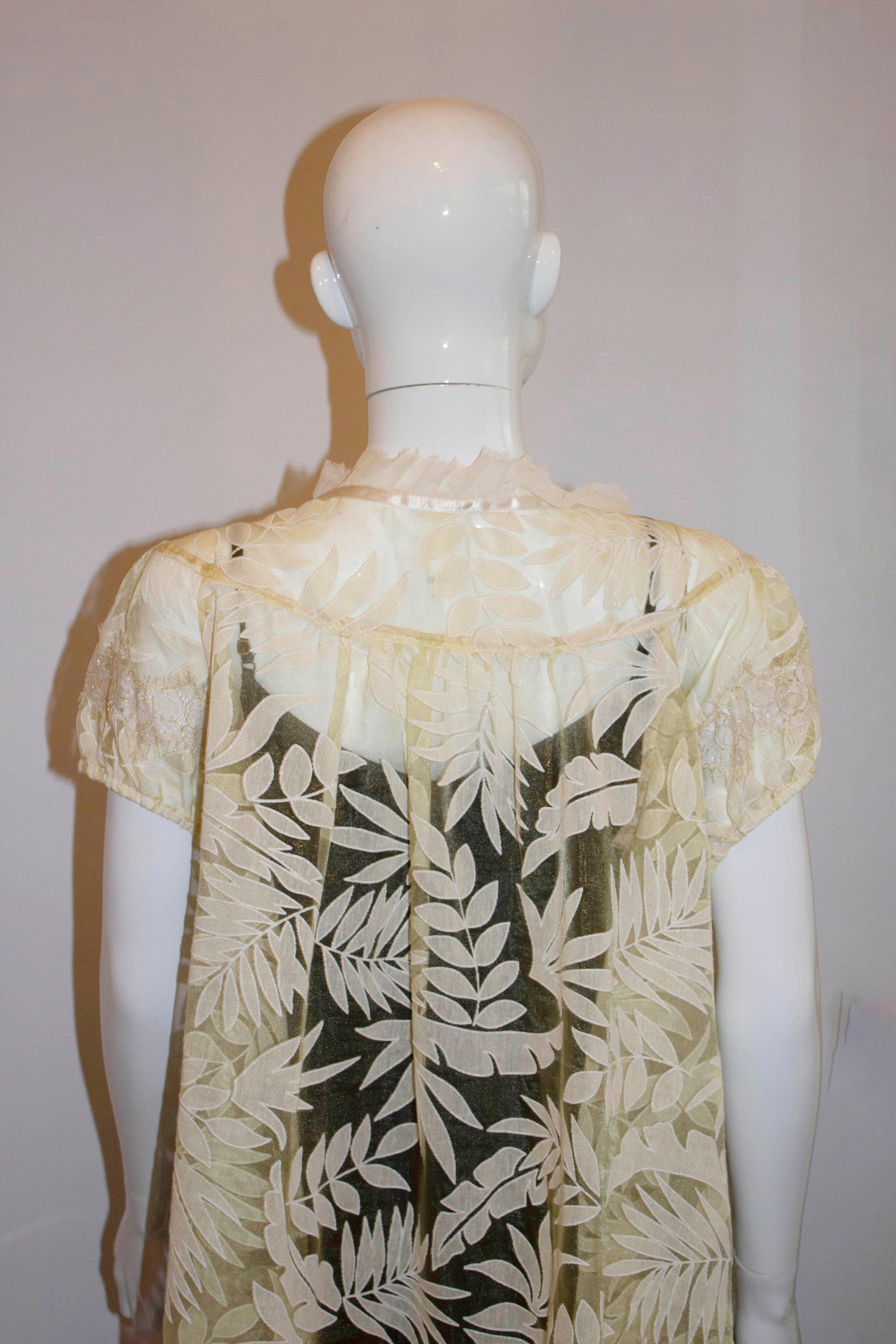 Anna Sui Duster Coat in Pale Lemon In Good Condition For Sale In London, GB