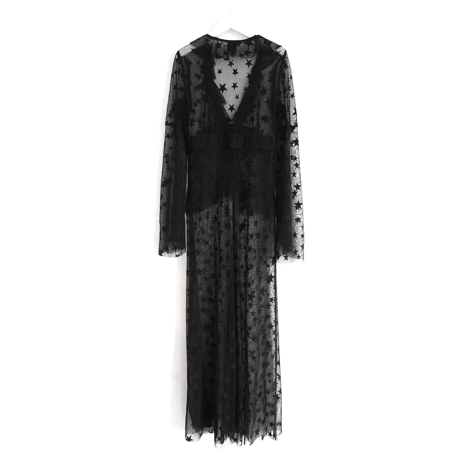 Anna Sui Abrigo de tul Shooting Star Negro en venta