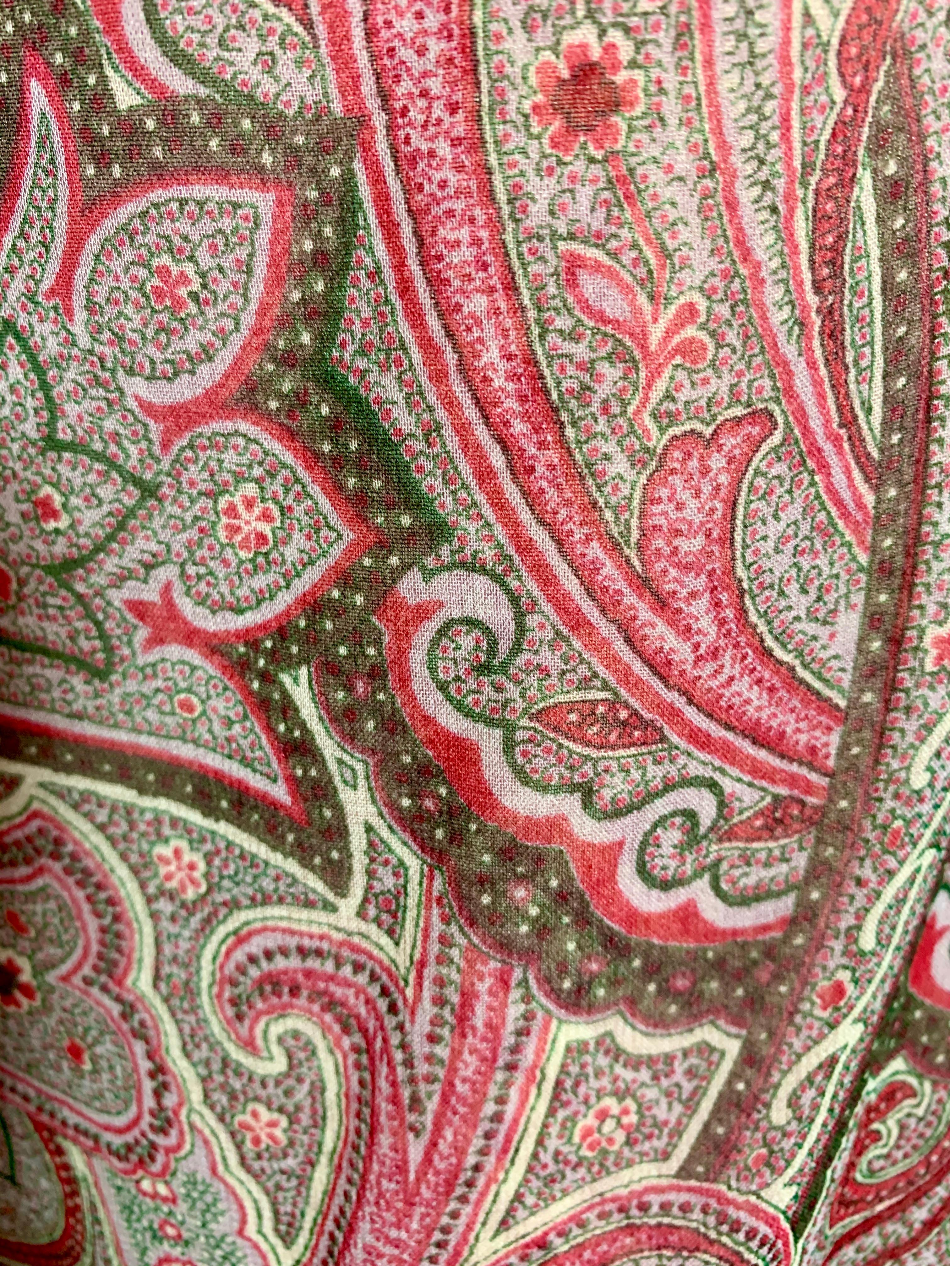 Anna Sui Vintage Two-Piece Pink Paisley & Snakeskin Print Ruffled Ensemble 1990s 1