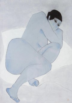 Anna Sylverberg Pastello a olio, Serie Nudo 1962, come Monogramma
