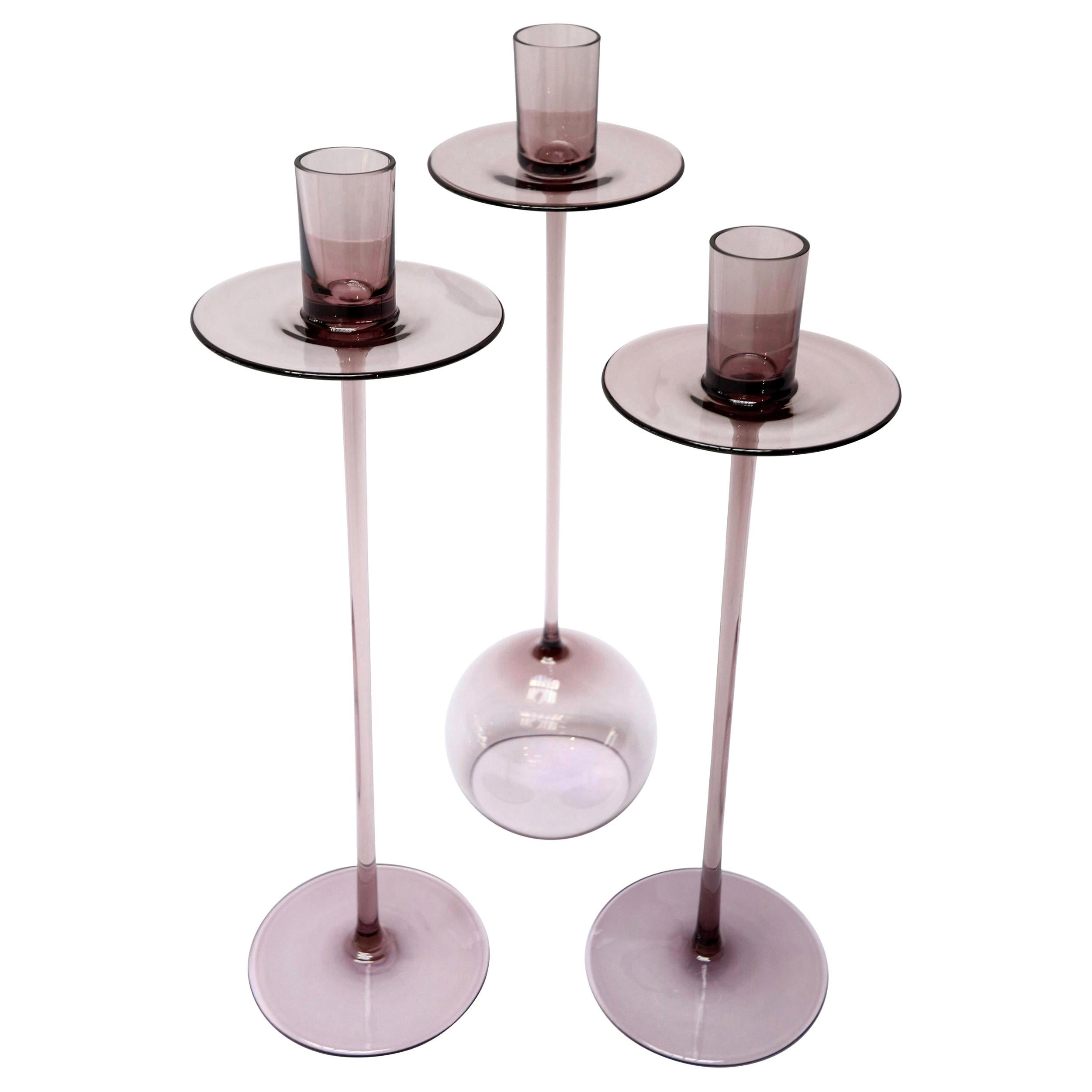 Anna Torfs Tilo Glass Candlesticks For Sale