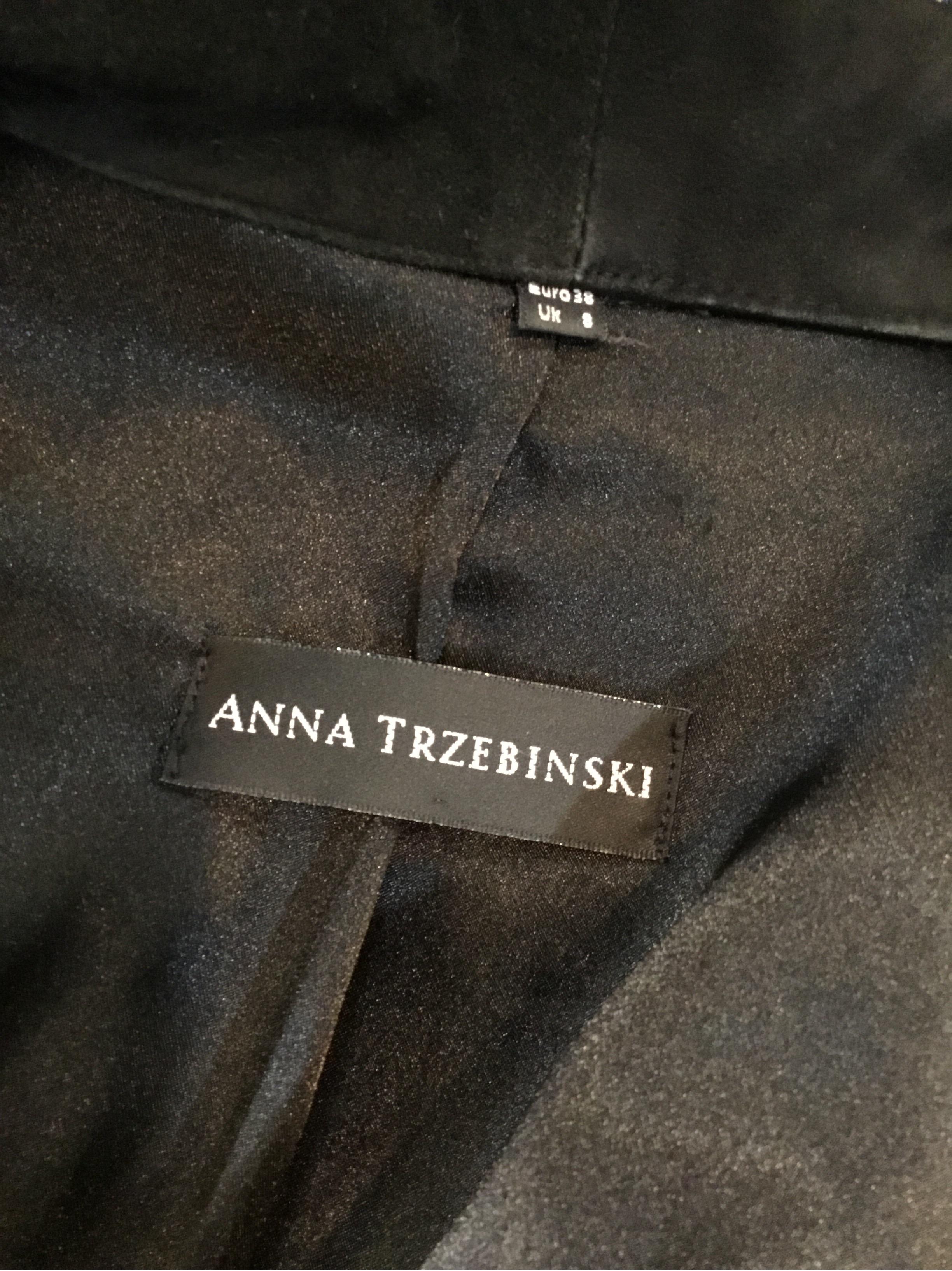 Anna Trzebinski Suede Coat with Feather and Bead Detail In Excellent Condition In Carmel, CA