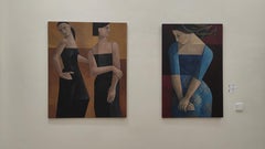 "Ellas". Figurative, minimalist, human figure, portrait