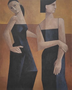 "Ellas". Figurativo, minimalista, figura umana, ritratto