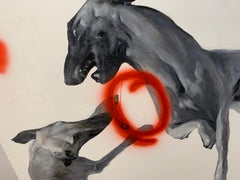 CONTEMPORARY ABSTRACT Animals Dark Red Ukranian Artist Anna Veriki 2024