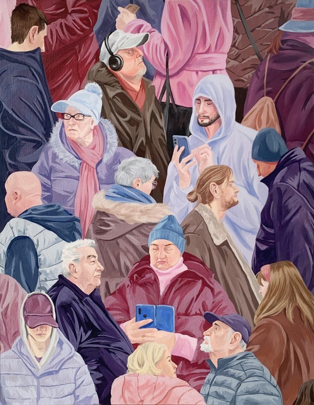 Deserto 9 - Giovane artista polacco, Commento sociale, Pittura a tempera realistica
