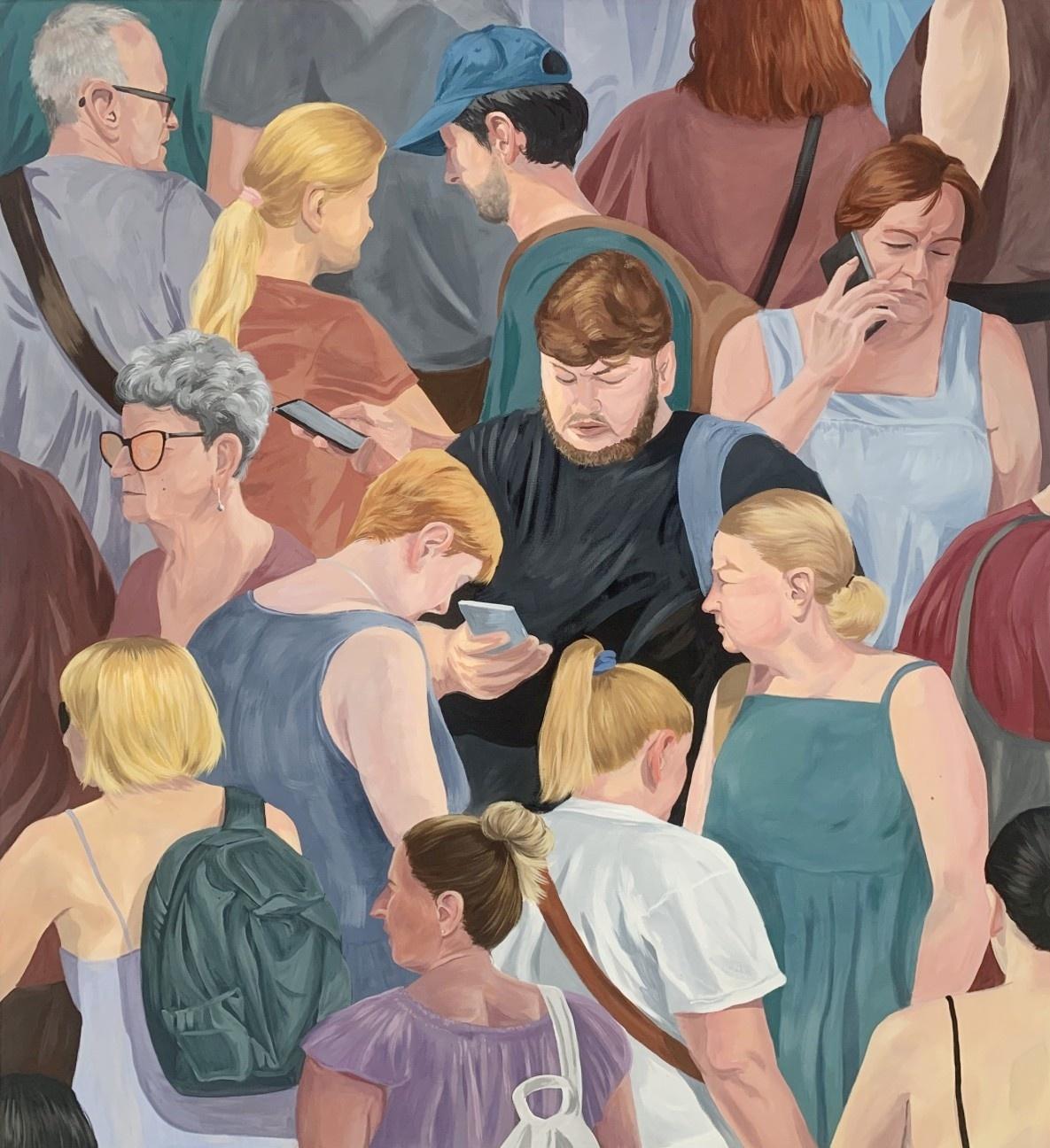 Deserto 5 - Giovane artista polacco, Commento sociale, Pittura a tempera realistica