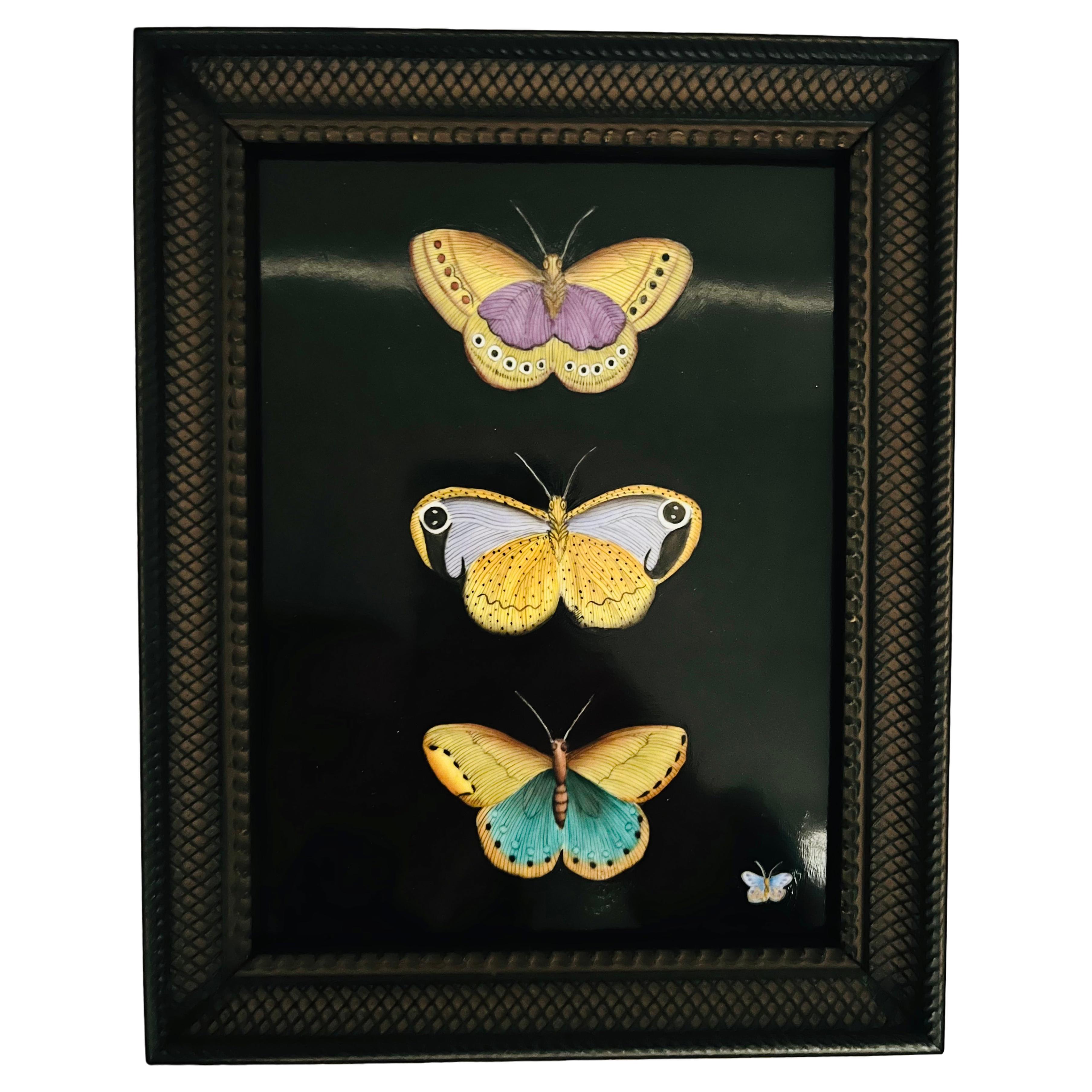 Anna Weatherley Designs - Butterflies Painted on Porcelain