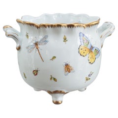 Anna Weatherley Designs Hand-Painted Footed Porcelain Cachepot Handles