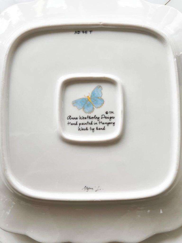 Anna Weatherley Designs Handbemaltes Serviertablett mit Griffen (21. Jahrhundert und zeitgenössisch) im Angebot