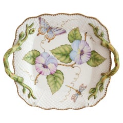 Anna Weatherley Designs Vassoio da portata dipinto a mano con maniglie