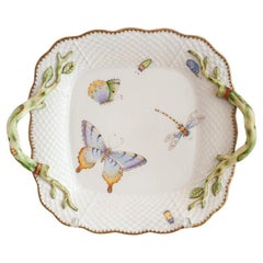 Anna Weatherley Designs Vassoio da portata dipinto a mano con maniglie